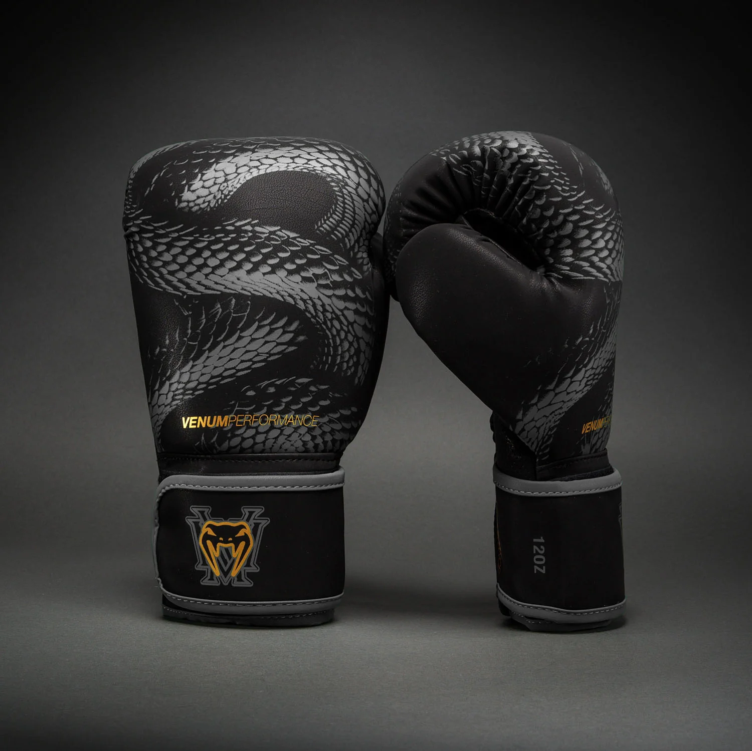 Venum Matupa Boxing Gloves - Black/Grey/Gold - Image 2