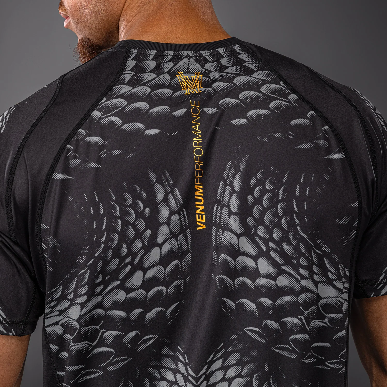 Venum Matupa Dry Tech T-Shirt - Black/Grey/Gold - Image 5