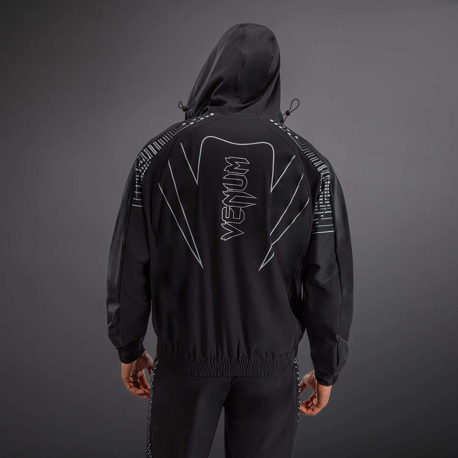 Venum Midnight Fury Track Jacket - Black/Grey/Silver - Image 6