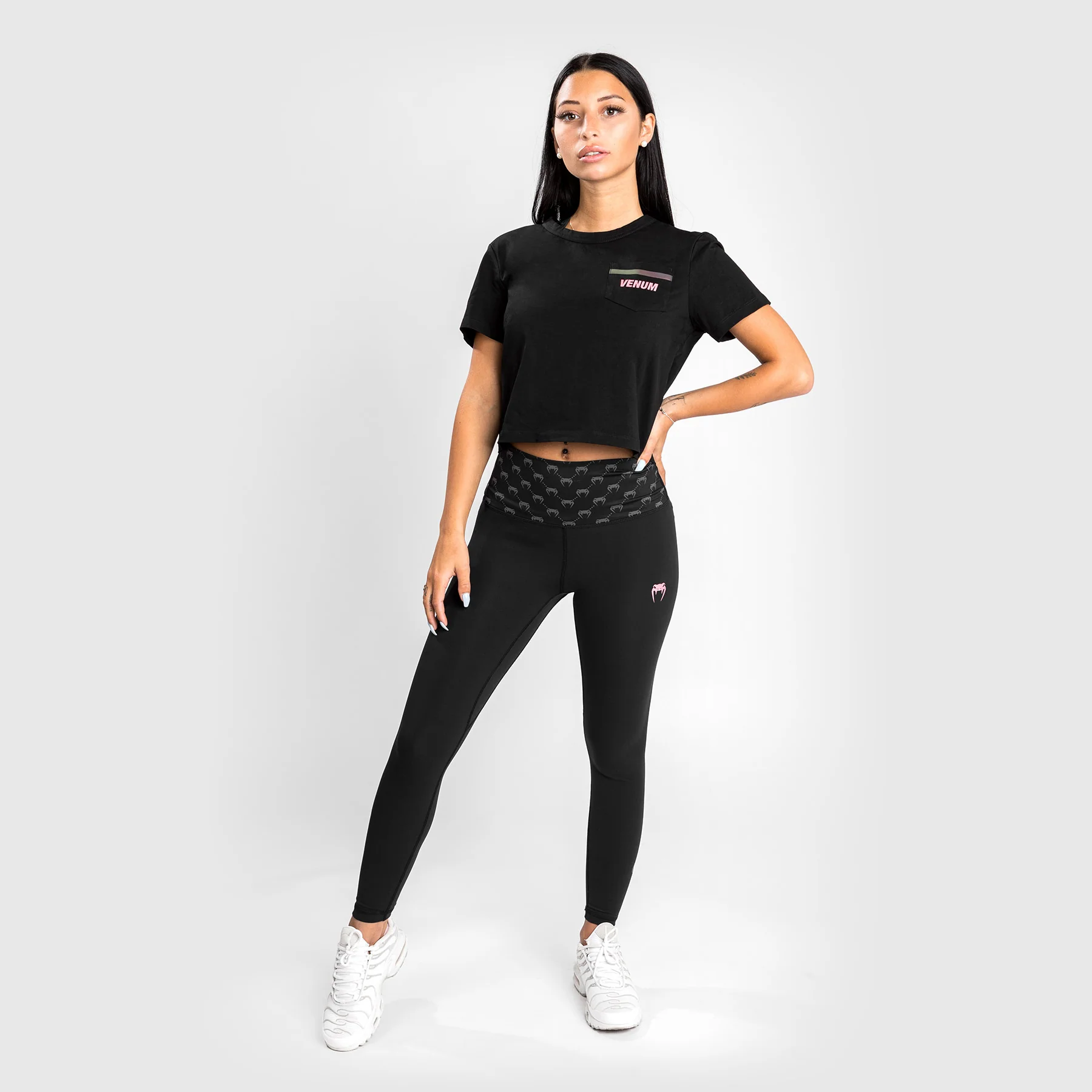 Venum Monogram 7/8 Leggings - Black/Pink Gold