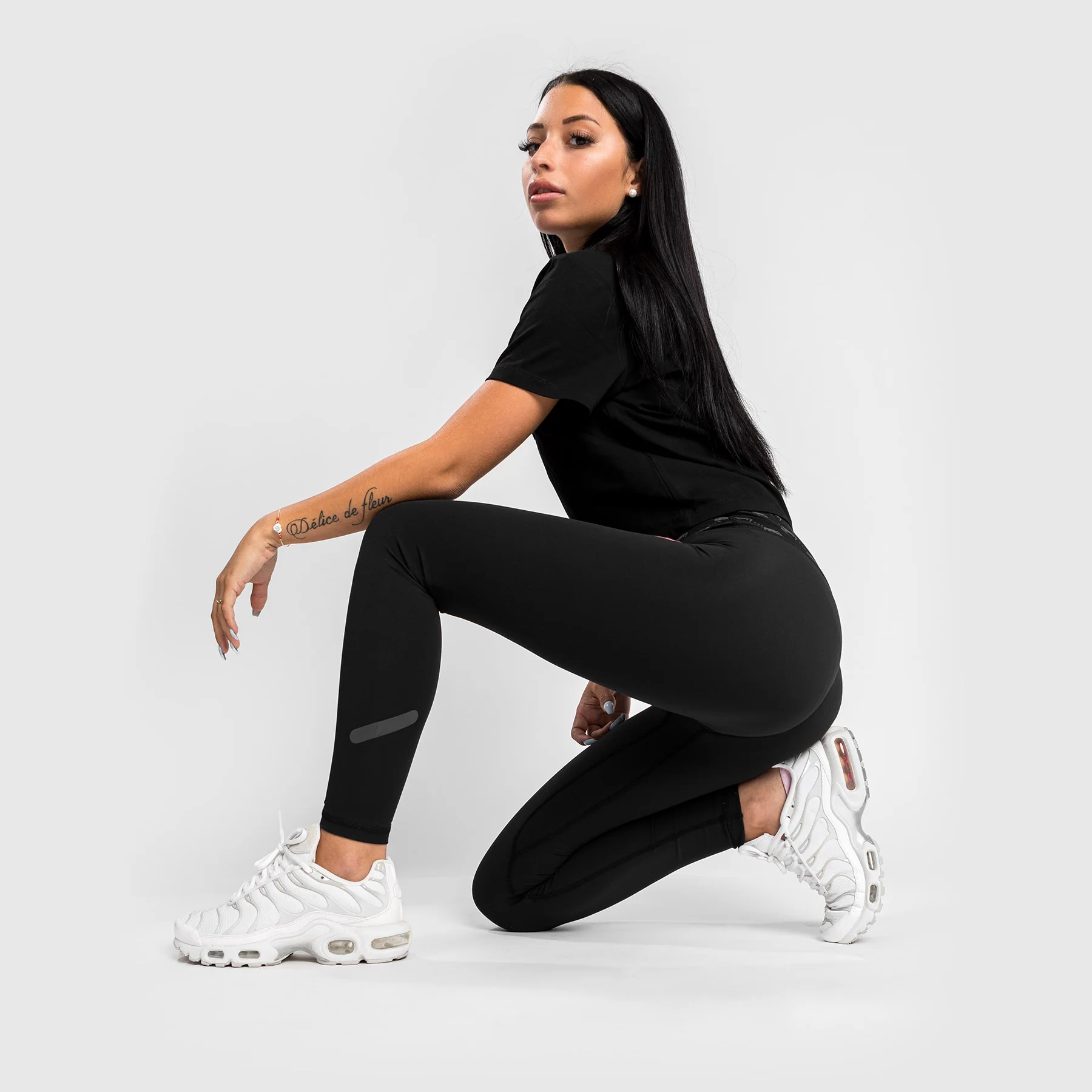 Venum Monogram 7/8 Leggings - Black/Pink Gold - Image 2