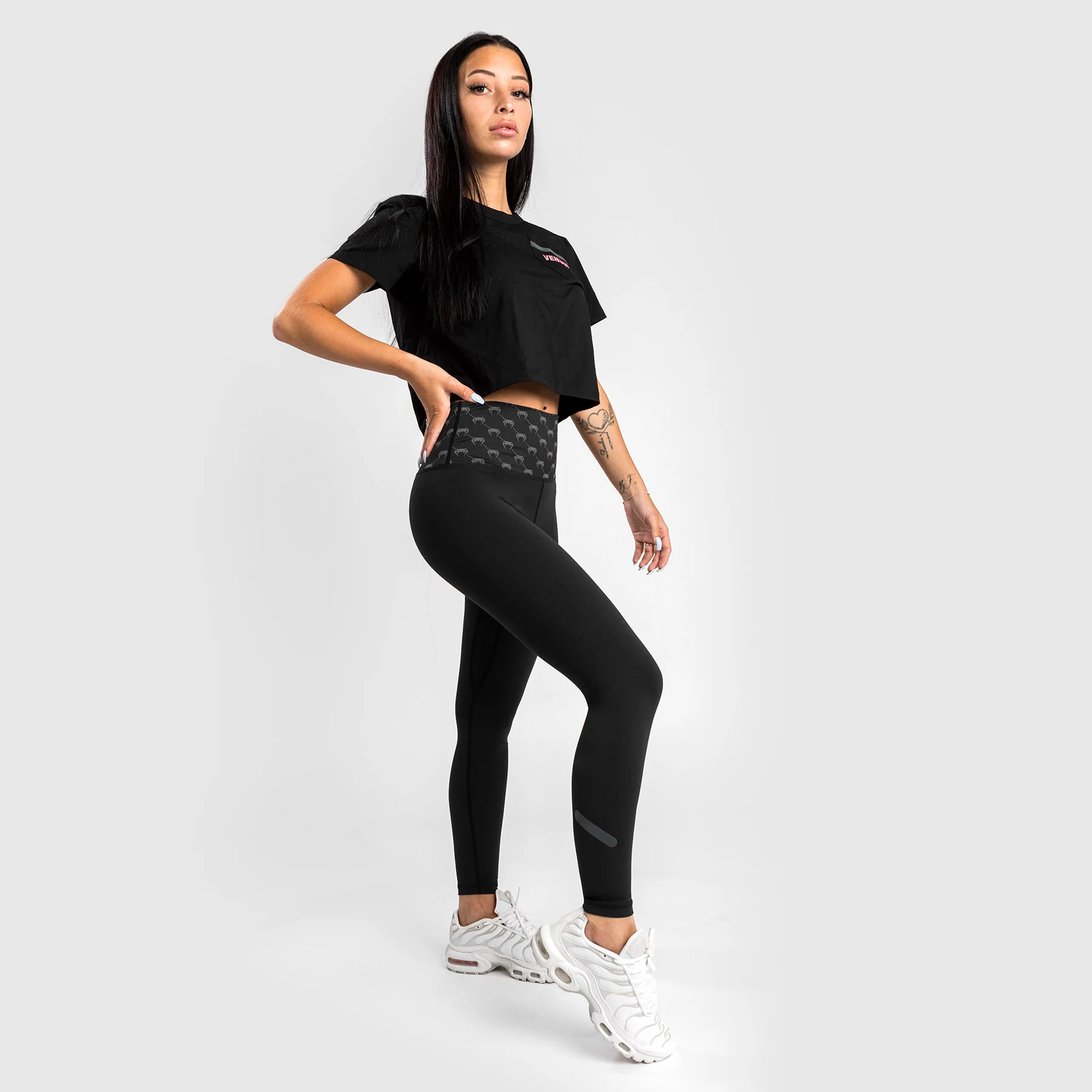 Venum Monogram 7/8 Leggings - Black/Pink Gold - Image 4