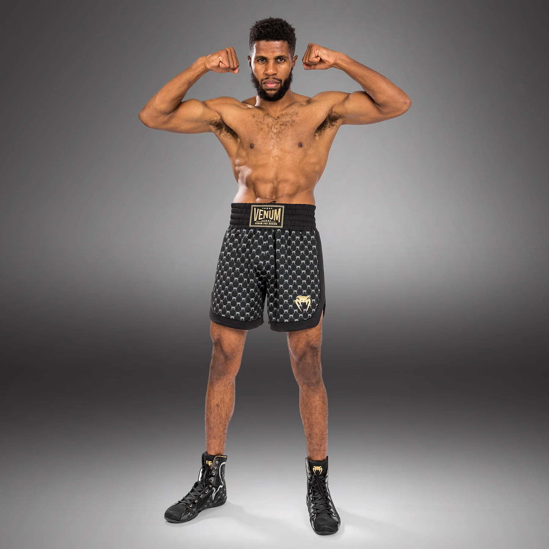 Venum Monogram Boxing Short - Black - Image 6