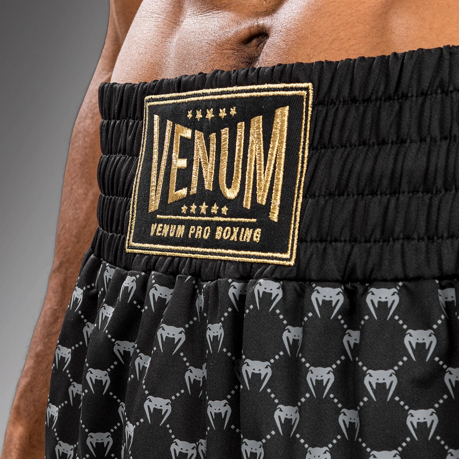 Venum Monogram Boxing Short - Black - Image 9