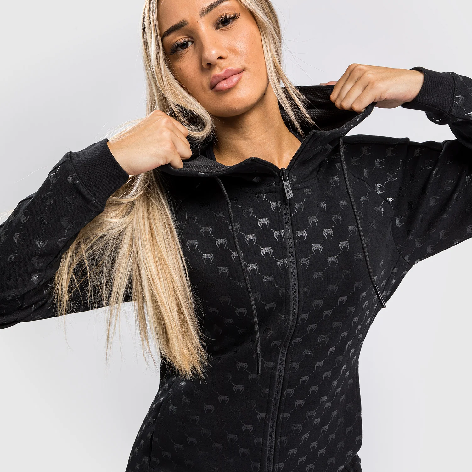 Venum Monogram Hoodie - Black/Pink Gold - Image 2