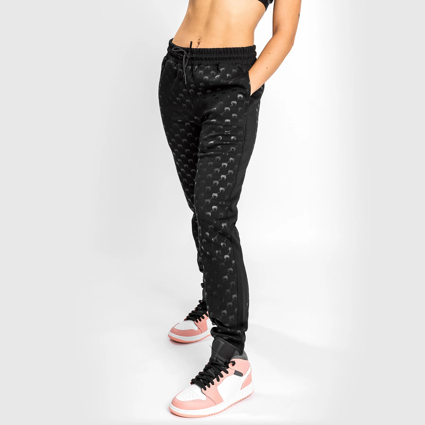 Venum Monogram Joggers - For Women - Black/Pink Gold - Image 2