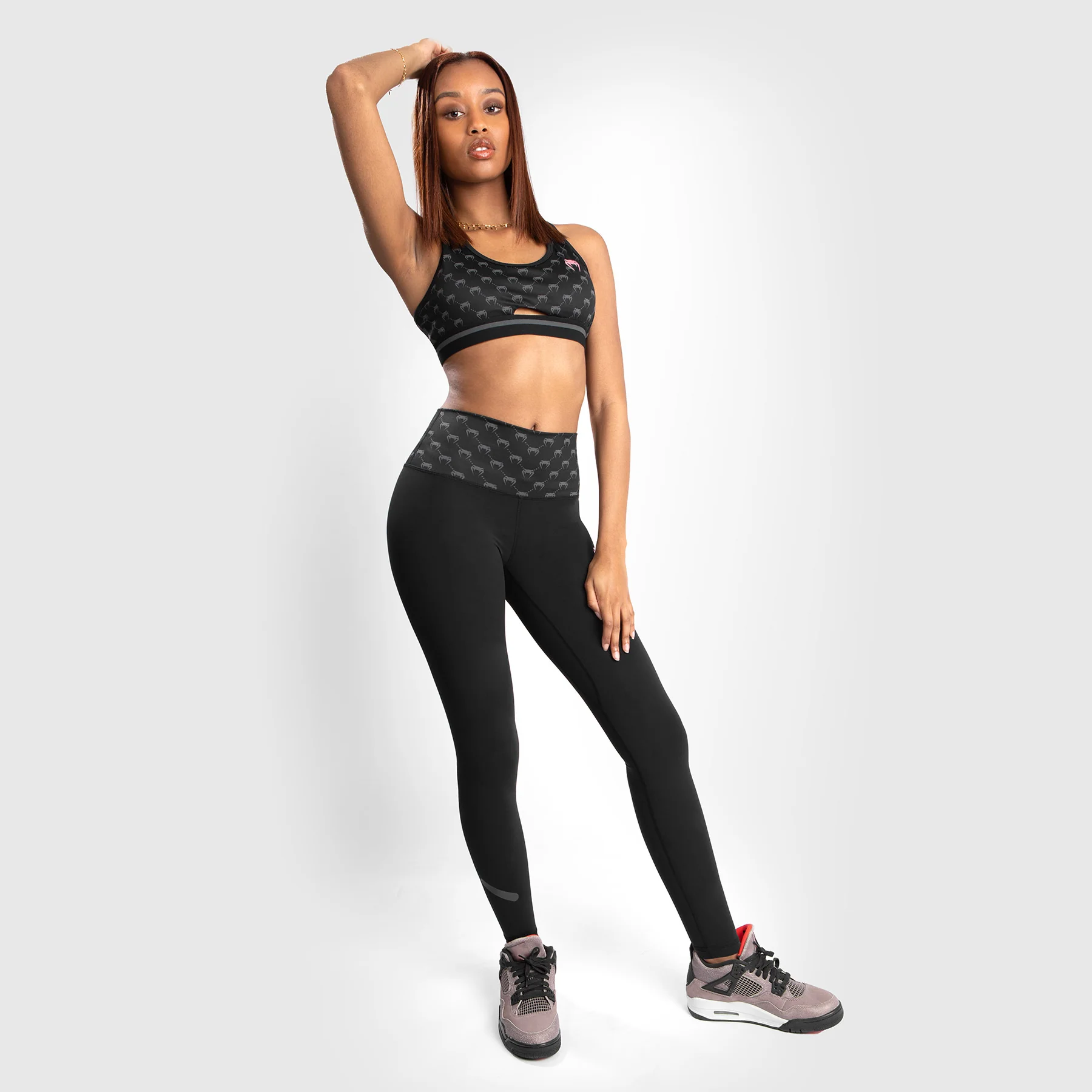 Venum Monogram Leggings - Black/Pink Gold - Image 2