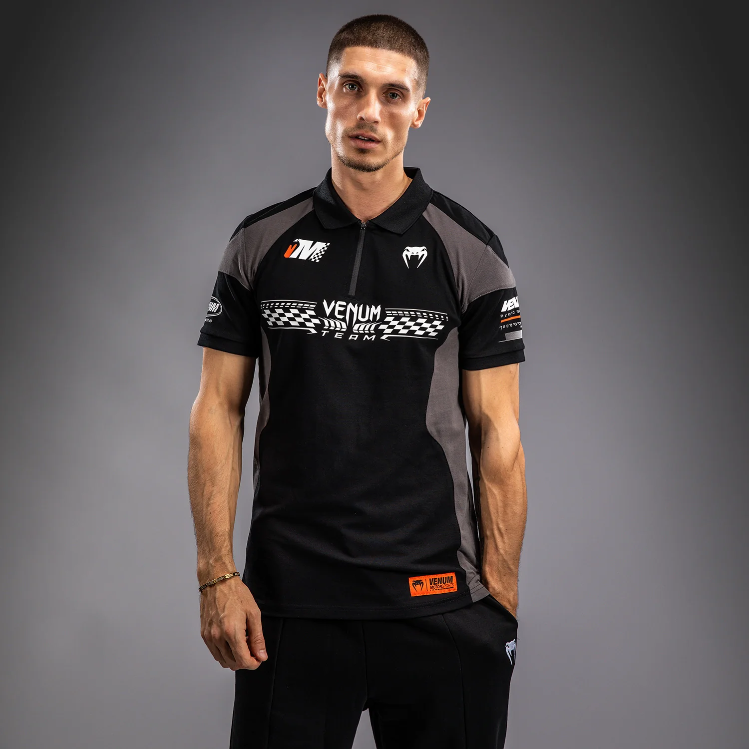 Venum Motorsport Cotton Polo - Deep Black - Image 2