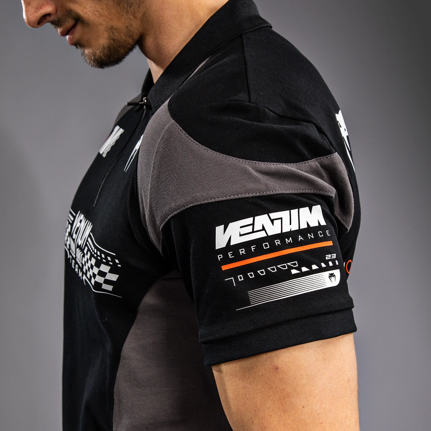 Venum Motorsport Cotton Polo - Deep Black - Image 6