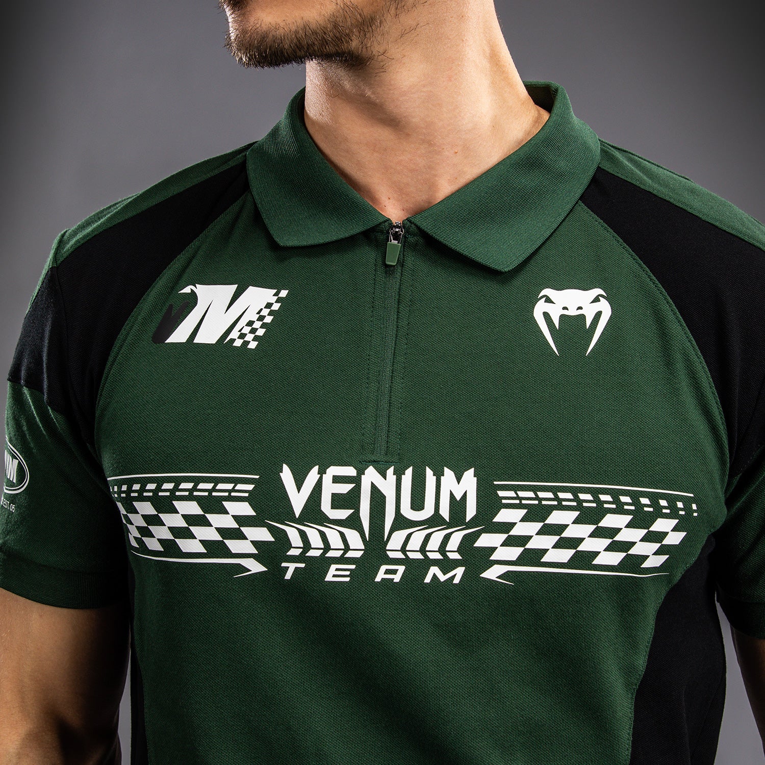 Venum Motorsport Cotton Polo - Deep Forest - Image 5