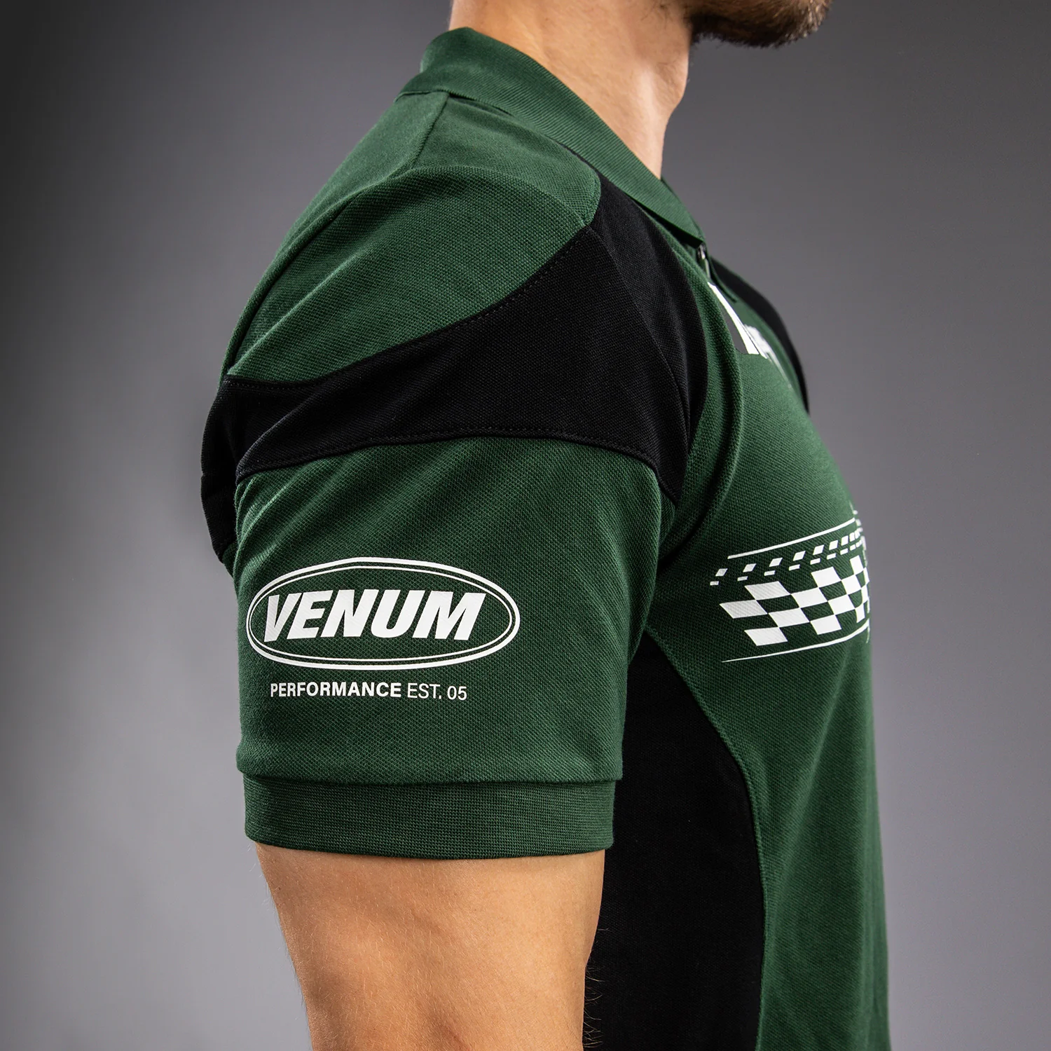 Venum Motorsport Cotton Polo - Deep Forest - Image 7