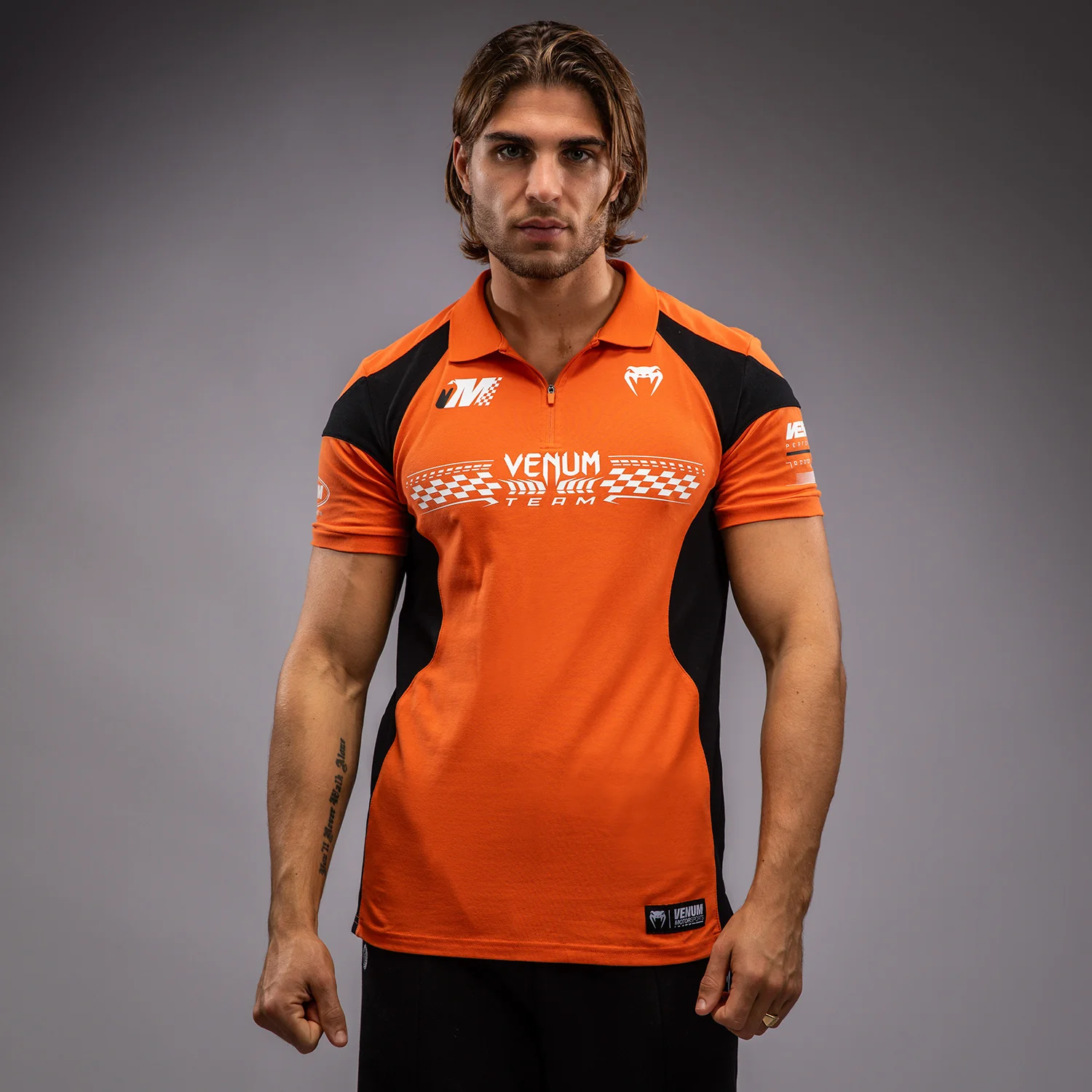 Venum Motorsport Cotton Polo - Tangerine - Image 2
