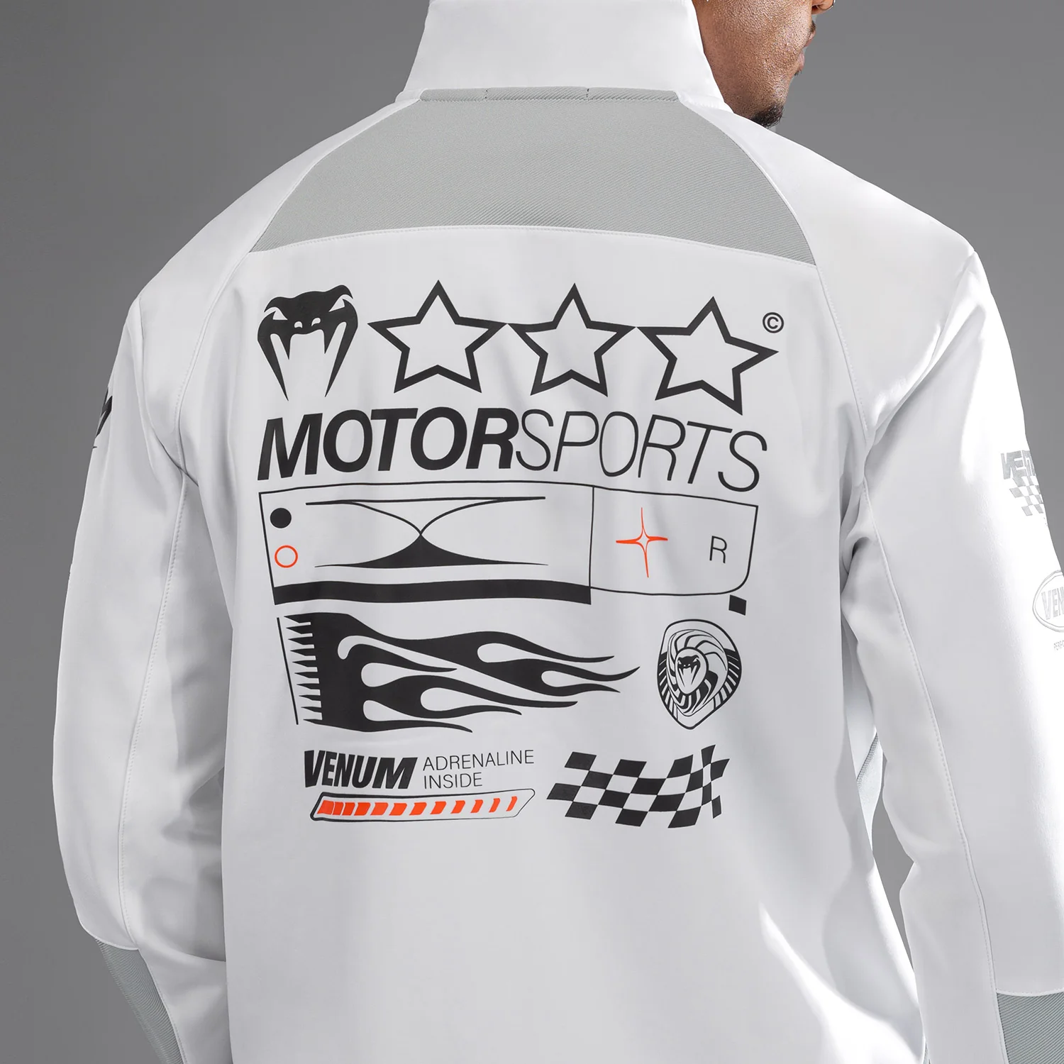 Venum Motorsport Softshell Jacket - Snow White - Image 9