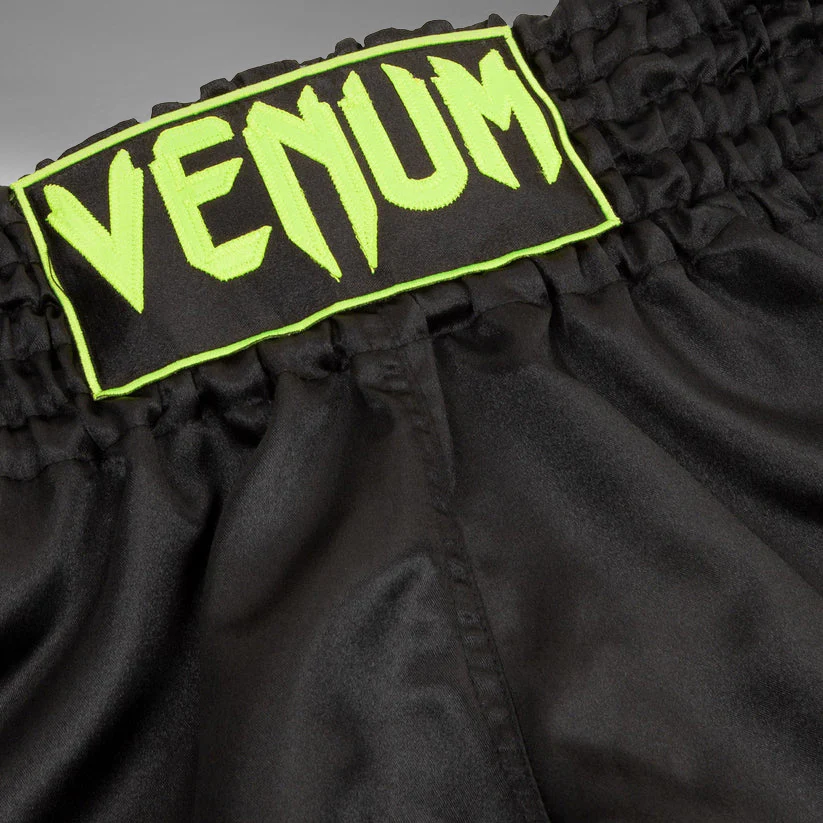 Venum Classic Muay Thai Short - Black/fluorescent yellow - Image 3