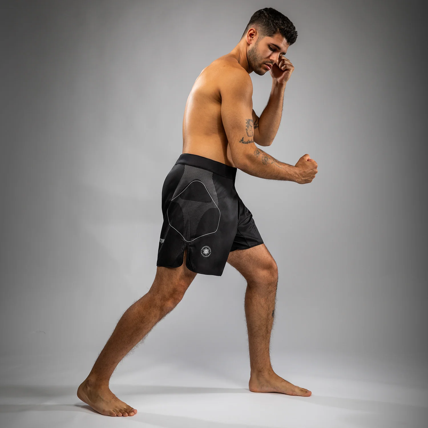 Venum Nexus Fight Shorts - Black/Silver - Image 6