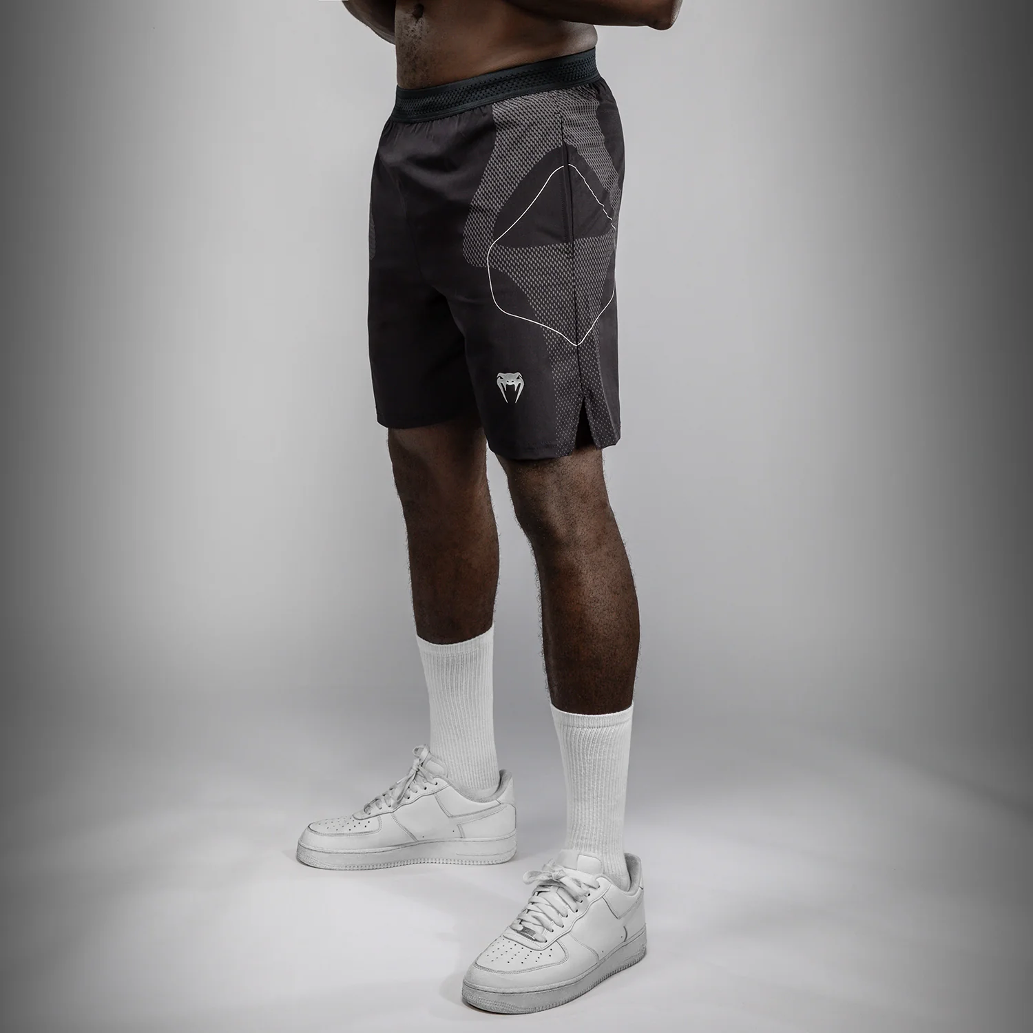 Venum Nexus Training Shorts - Black/Silver - Image 2