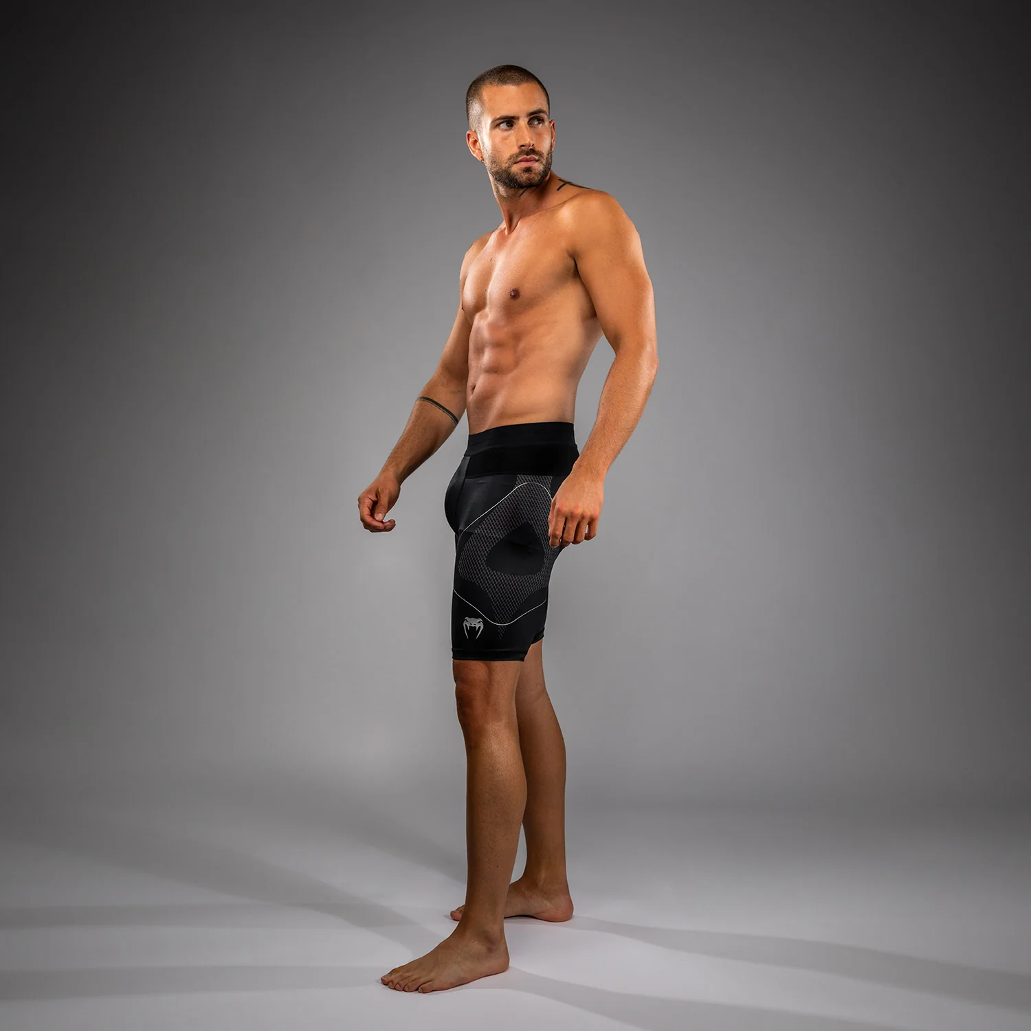 Venum Nexus Vale Tudo Shorts - Black/Silver - Image 2