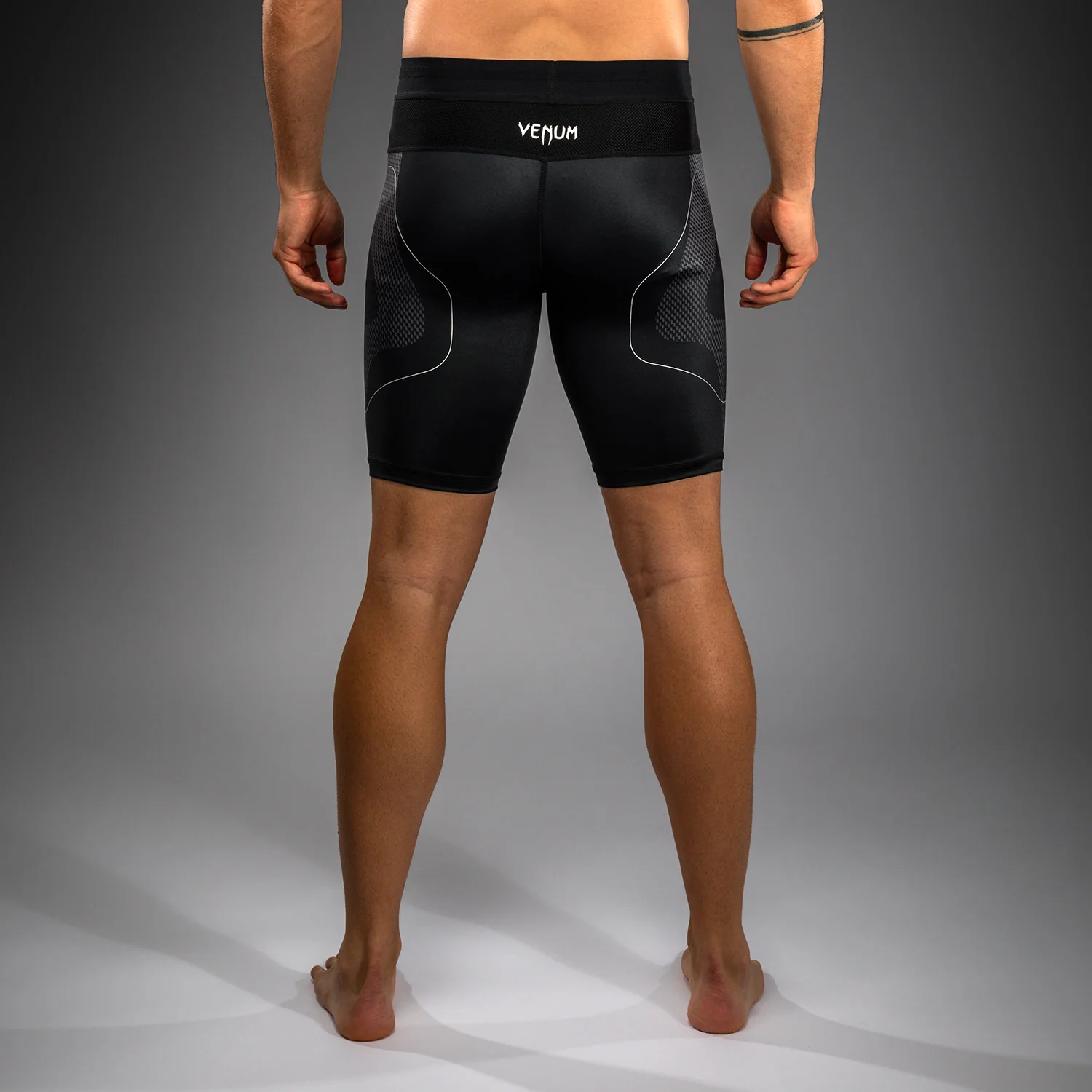 Venum Nexus Vale Tudo Shorts - Black/Silver - Image 3