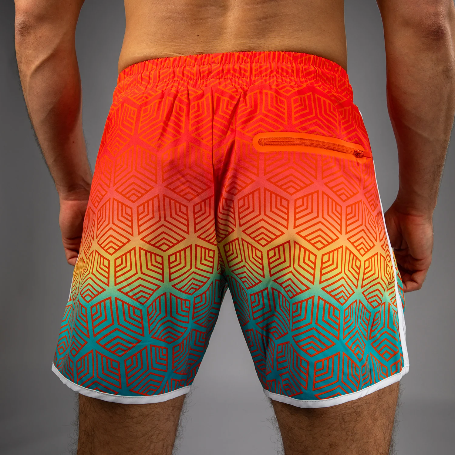 Venum Octane Board Shorts - Sunset Orange/Sky Blue - Image 6