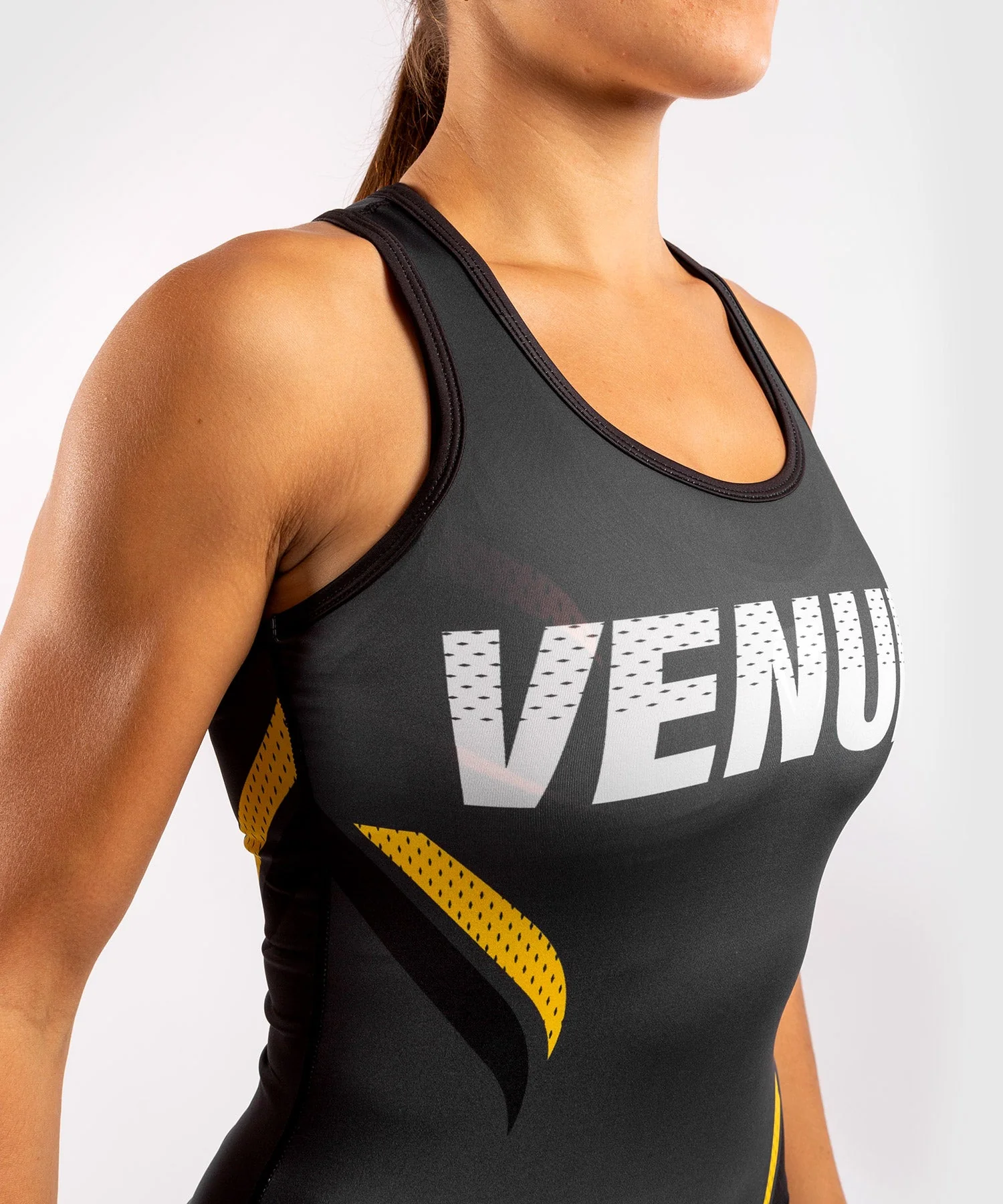 Venum ONE FC Impact Tank top - for women - Grey/Yellow - Image 5