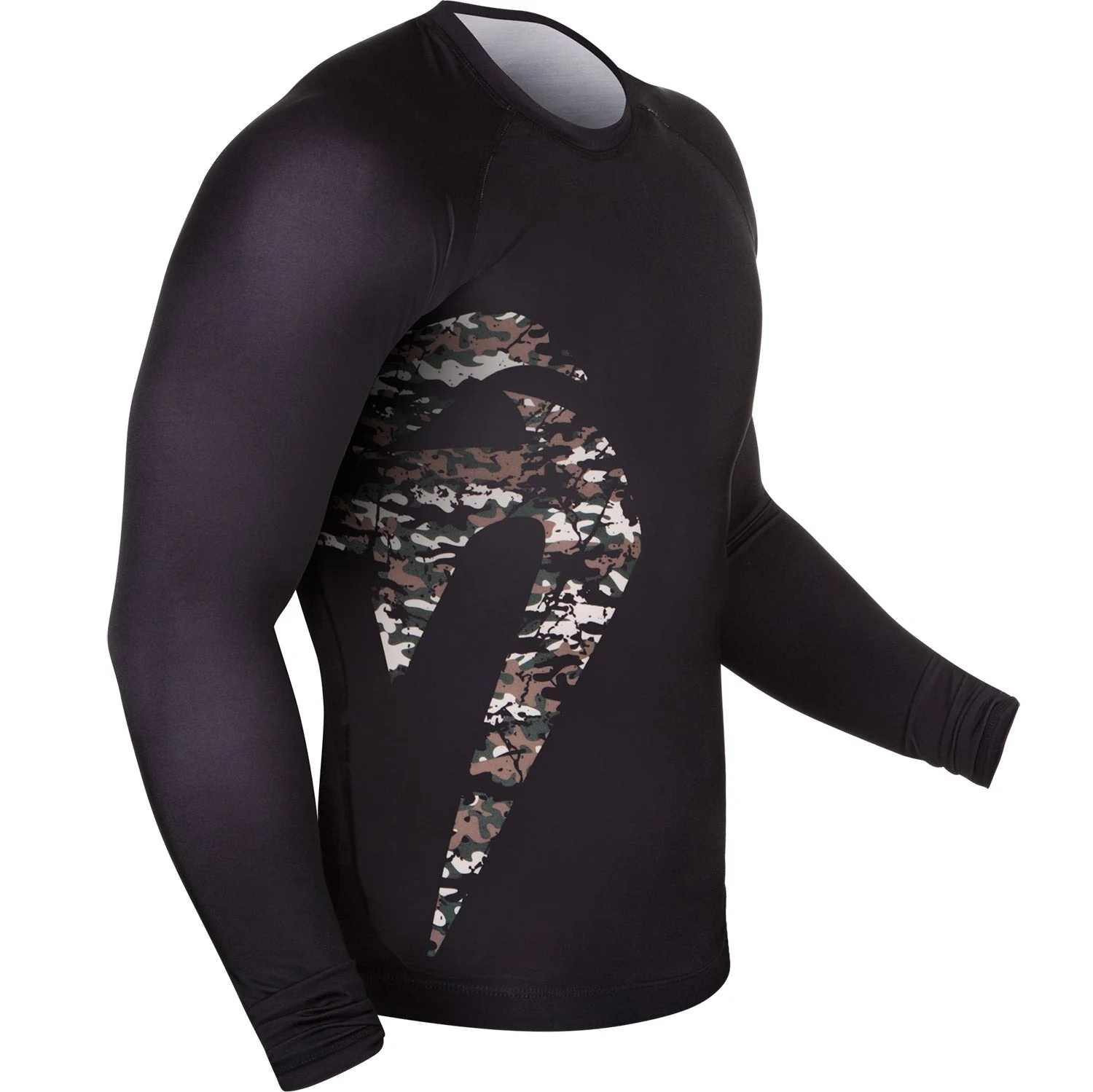 Venum Original Giant Rashguard - Long Sleeves - Black/Forest Camo - Image 3