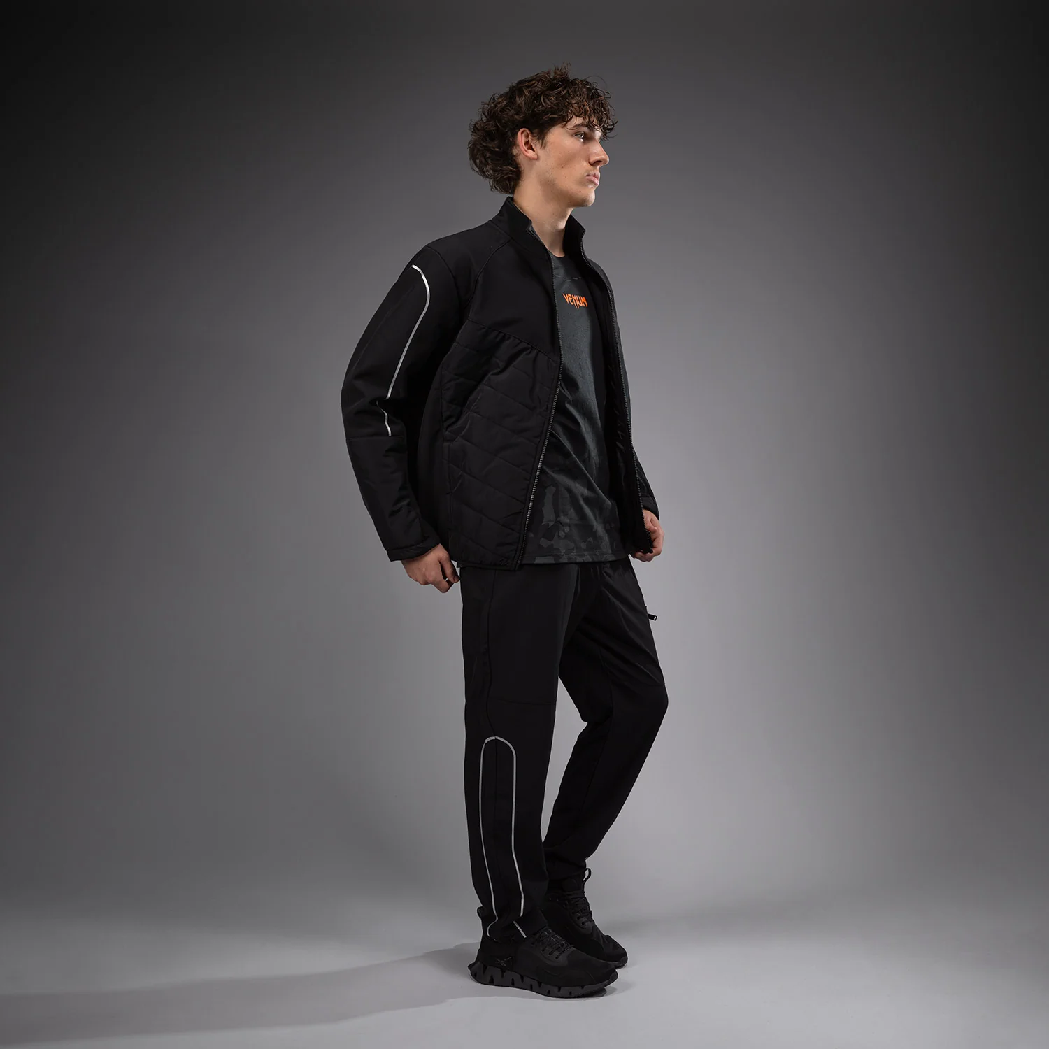 Venum Paddock Softshell Jacket Long Sleeves - Black - Image 2