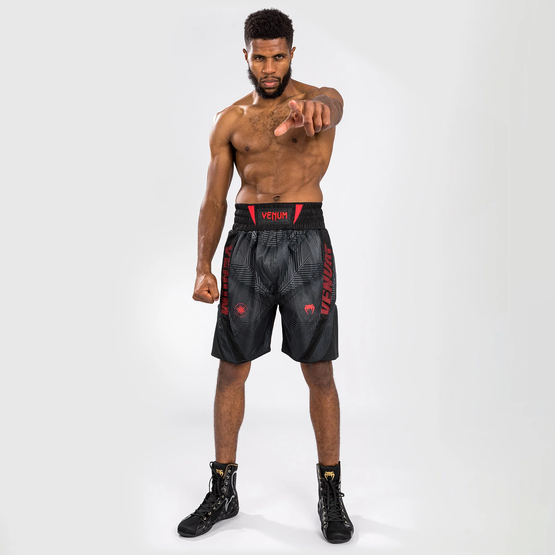 Venum Phantom Boxing Shorts - Black/Red - Image 3