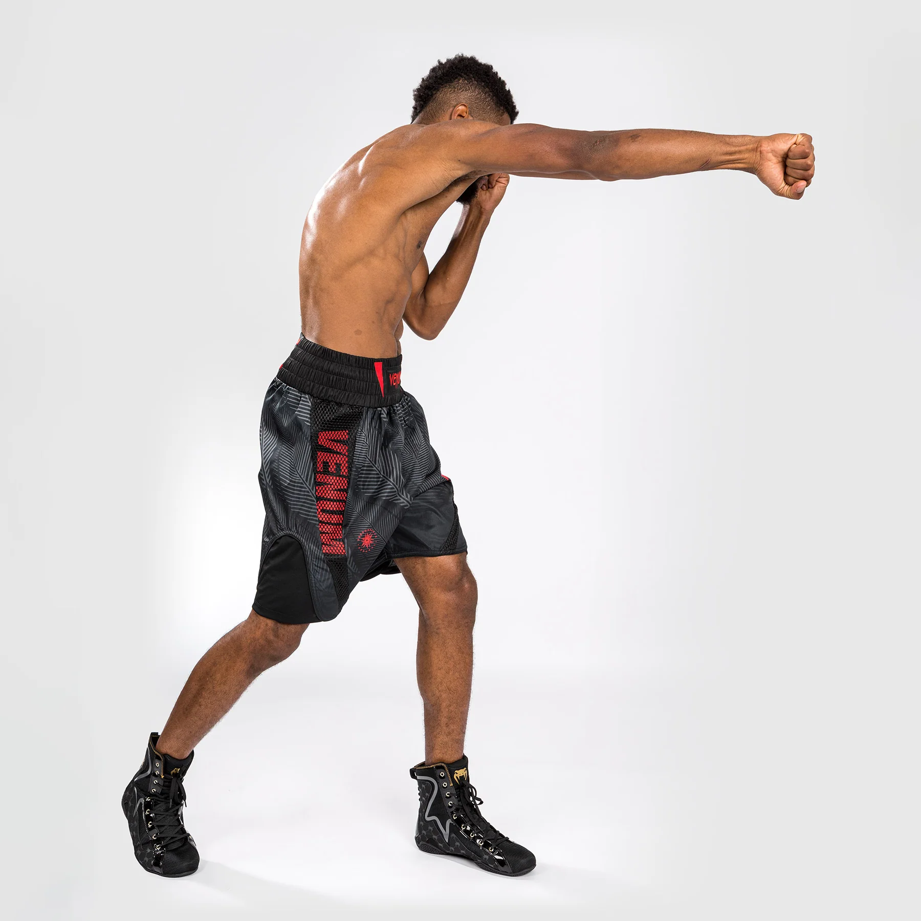 Venum Phantom Boxing Shorts - Black/Red - Image 4