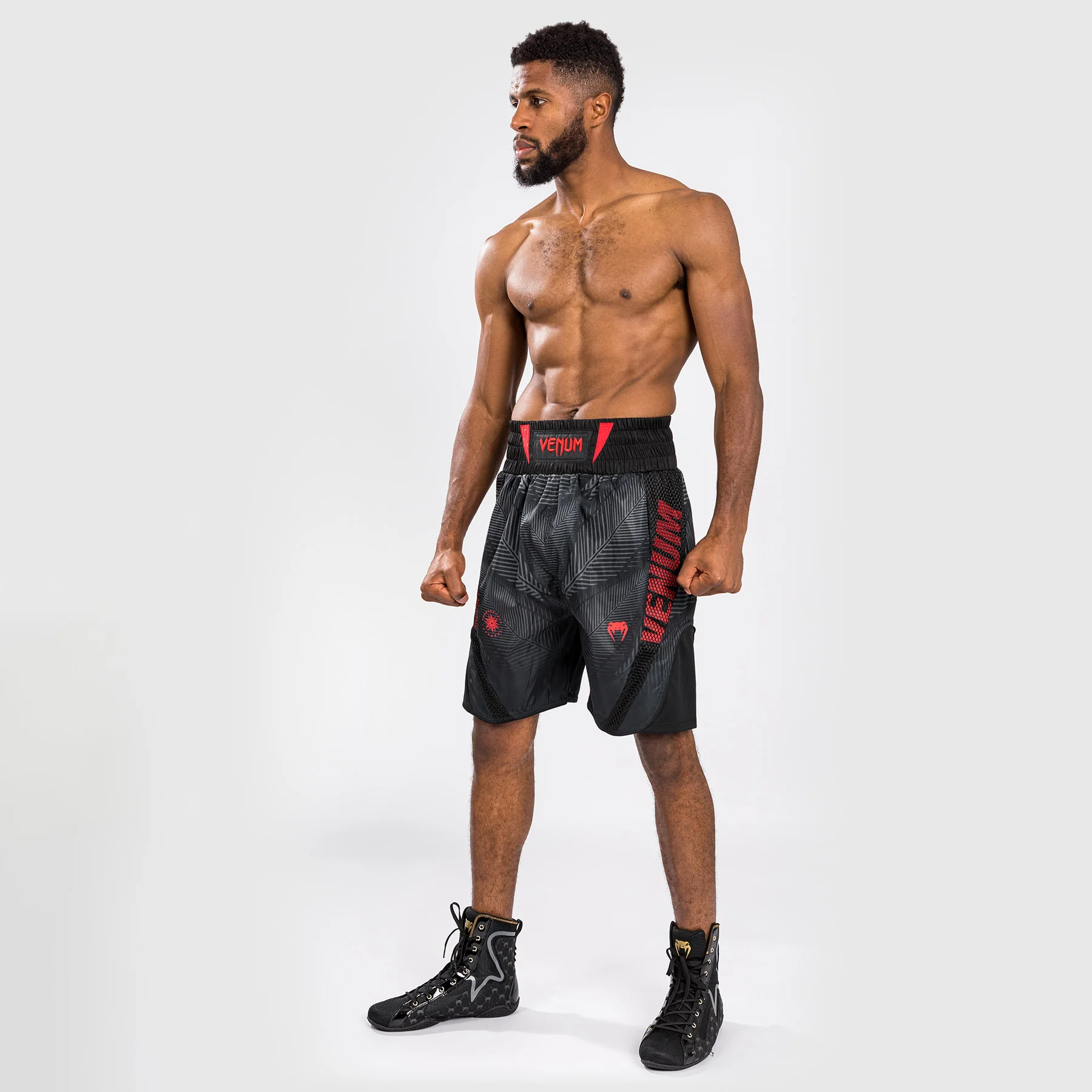 Venum Phantom Boxing Shorts - Black/Red - Image 6