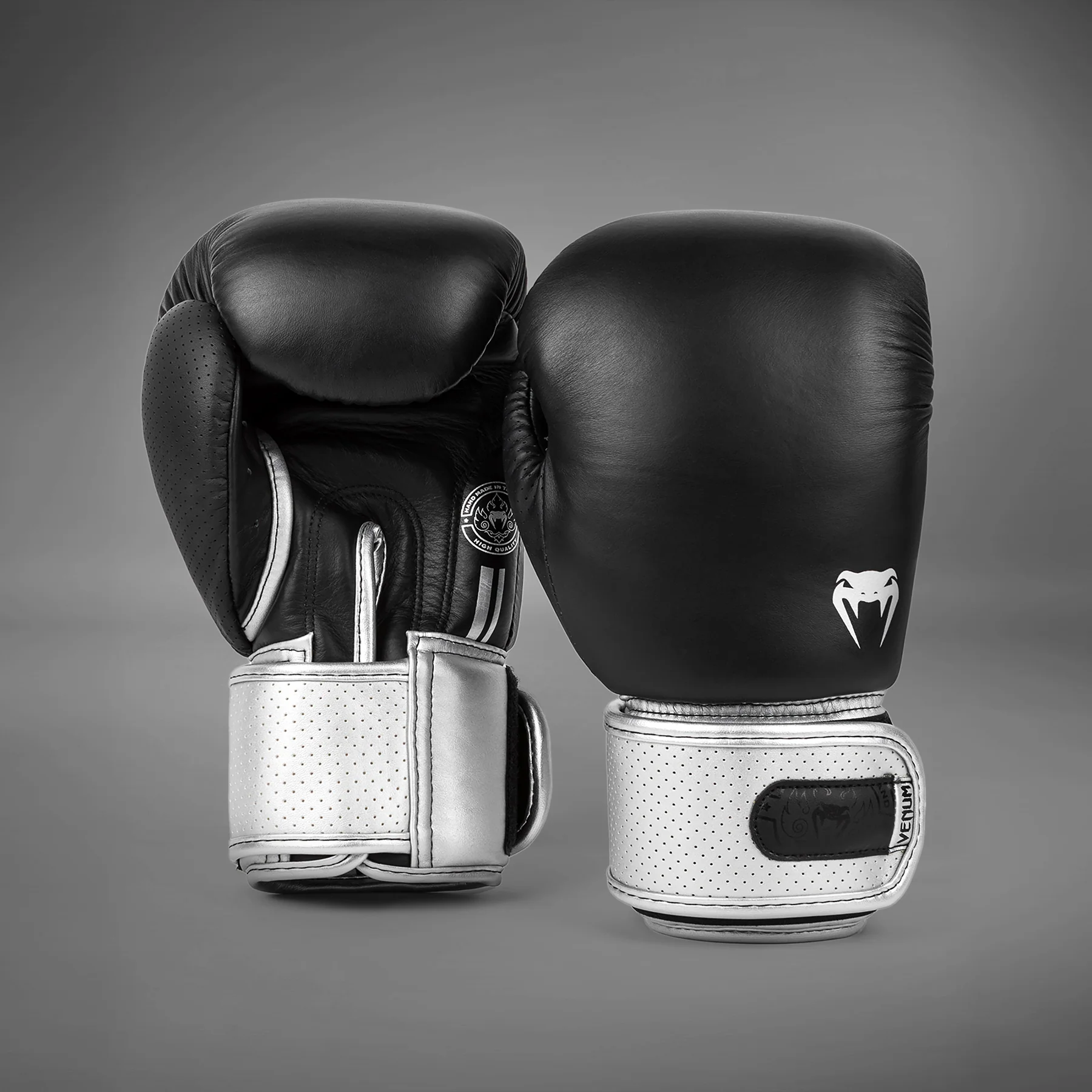 Venum Power 2.0 Boxing Gloves - Black/Silver