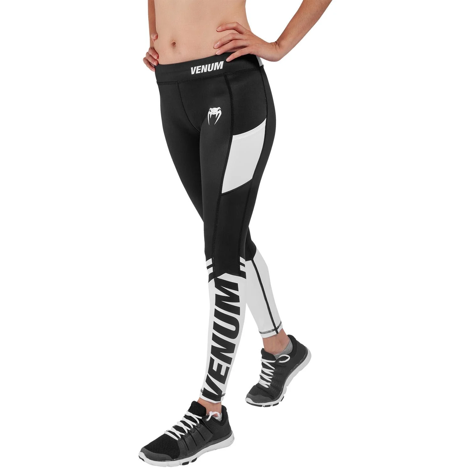 Venum Power 2.0 Leggings - For Women - Black/White - Image 4