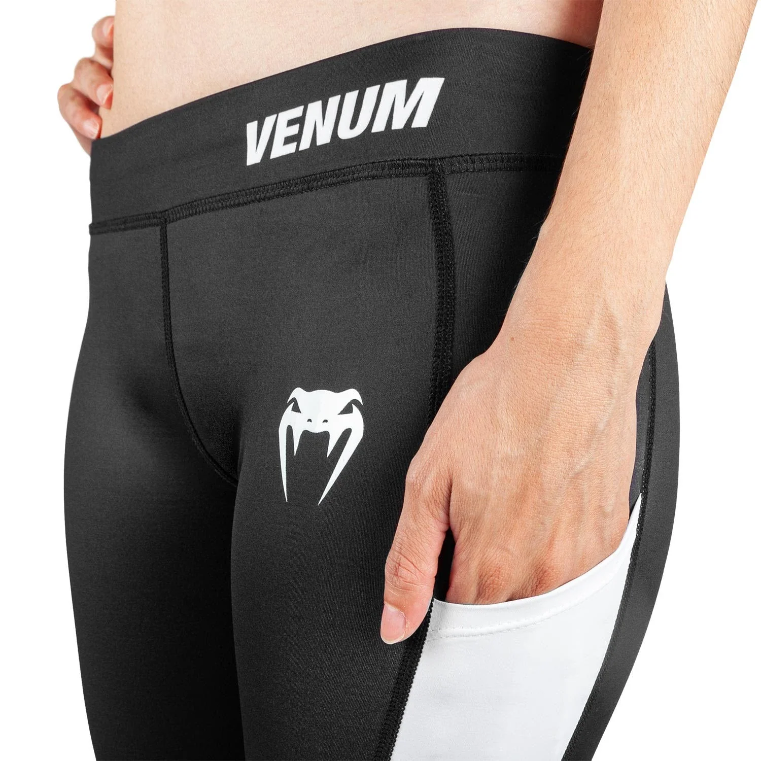 Venum Power 2.0 Leggings - For Women - Black/White - Image 7