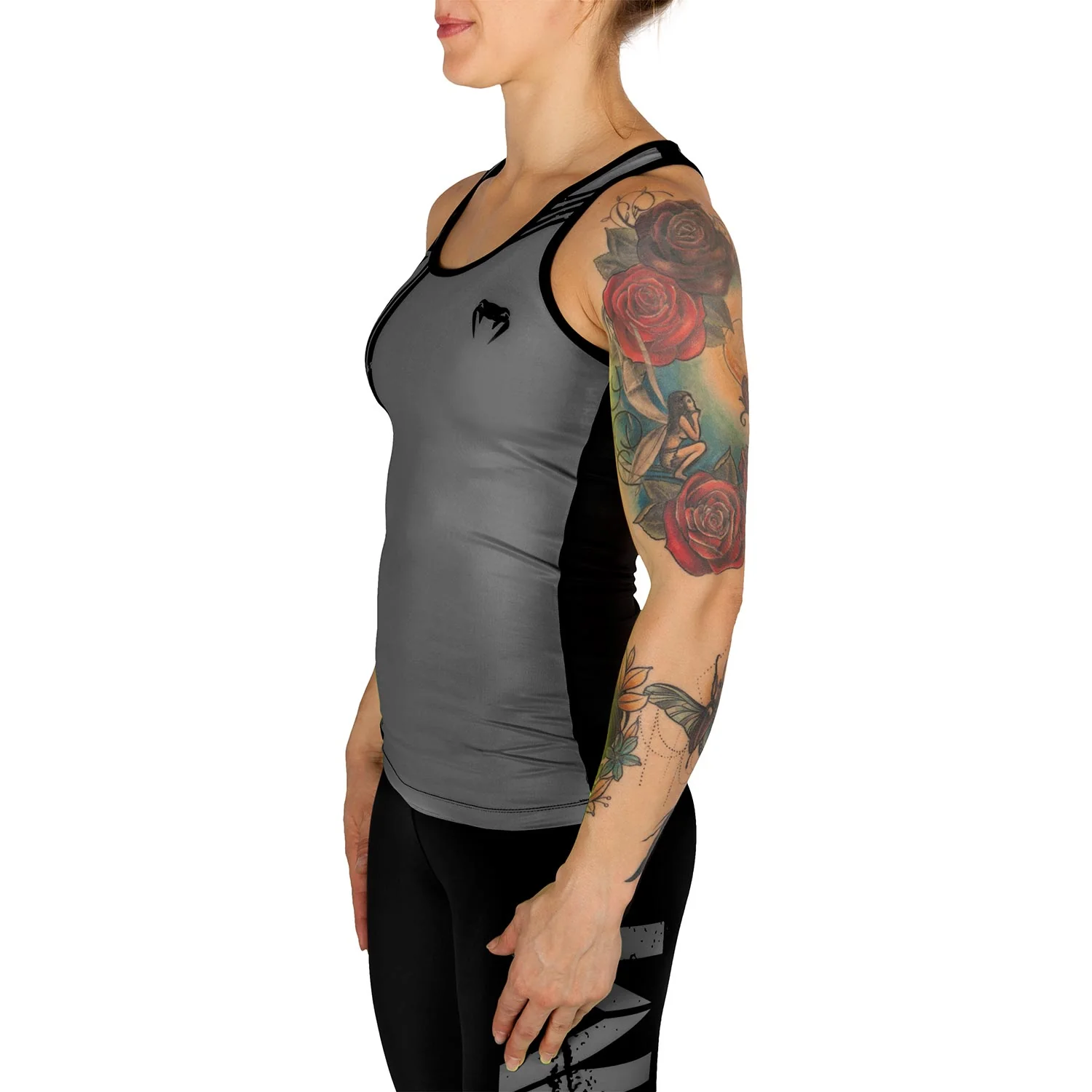 Venum Power Tank Top - Grey/Black - Image 2