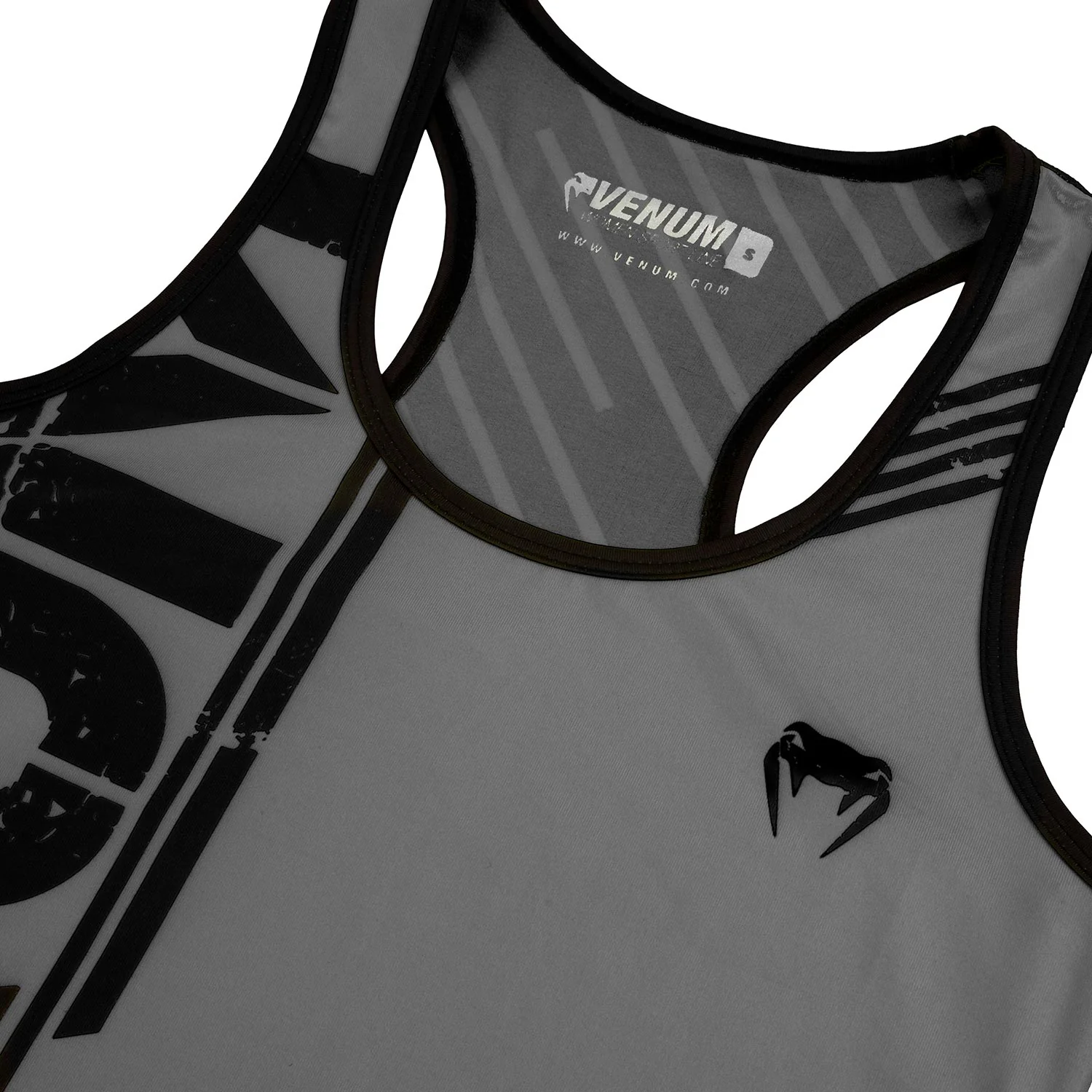 Venum Power Tank Top - Grey/Black - Image 4