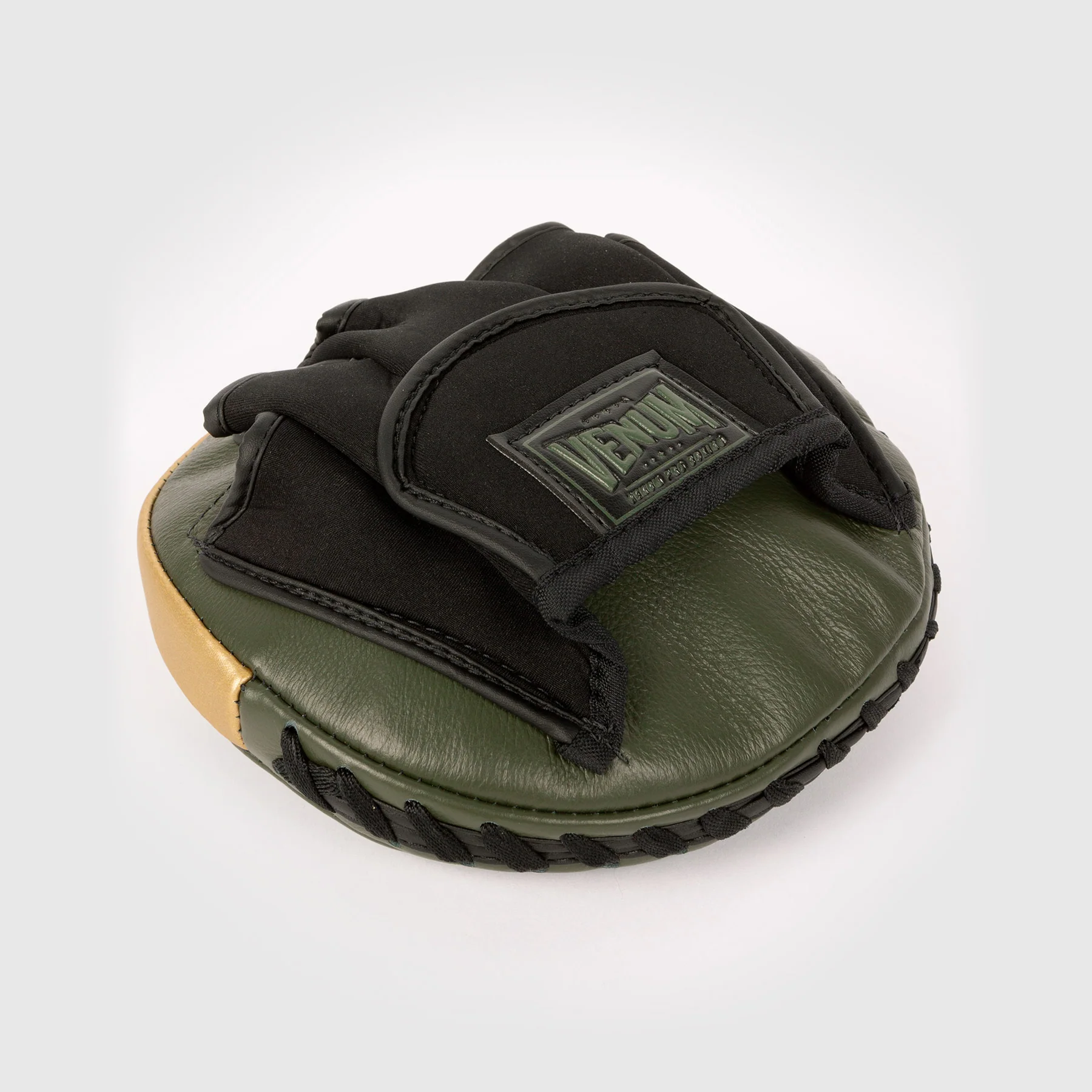 Venum Pro Boxing Mini Curved Punch Mitts (Pair) - Khaki/Gold - Image 3