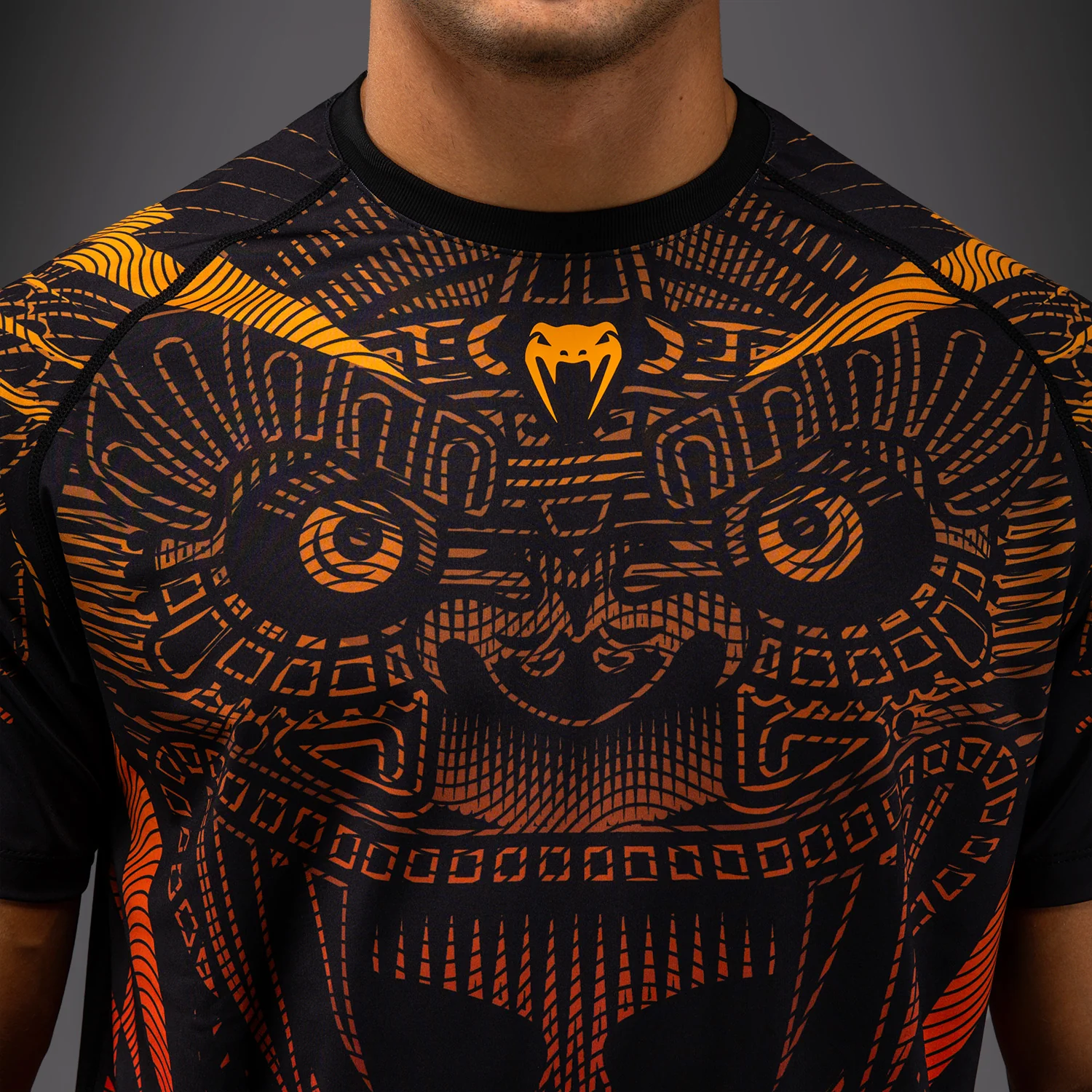Venum Quetzal Fury Dry-Tech T-Shirt - Black/Fury Red/ Tangerine - Image 4