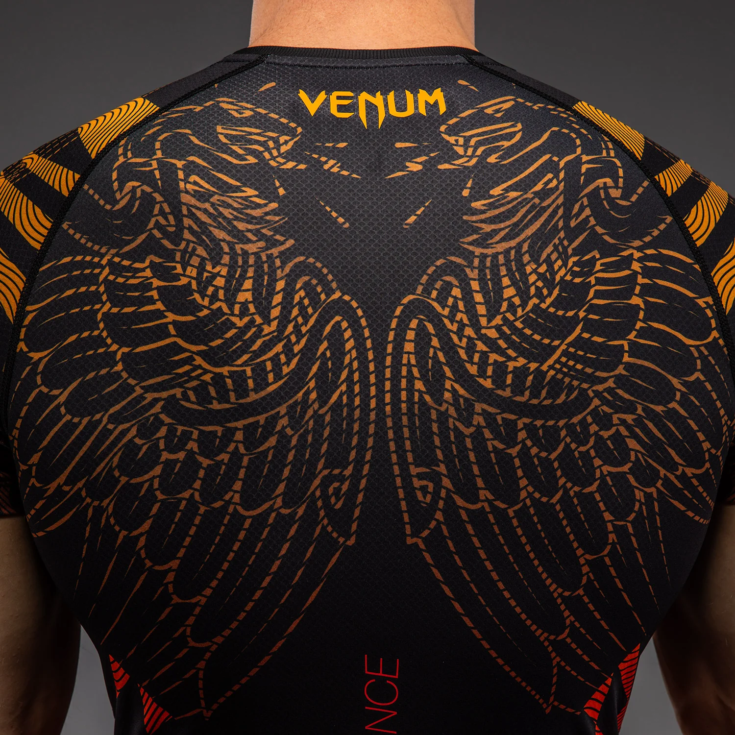 Venum Quetzal Fury Short Sleeve Rashguard - Black/Fury Red/ Tangerine - Image 5