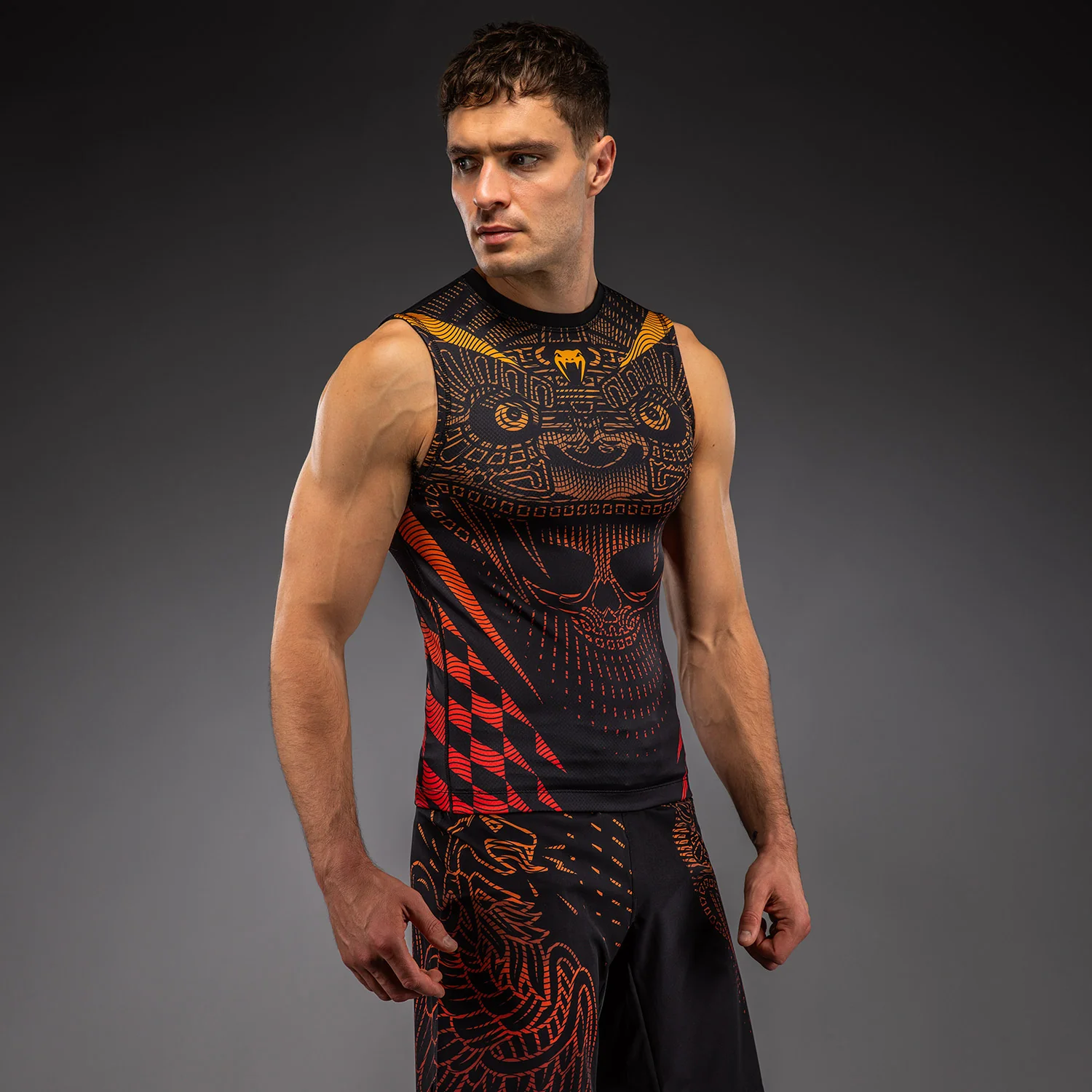 Venum Quetzal Fury Sleeveless Rashguard - Black/Fury Red/ Tangerine - Image 2