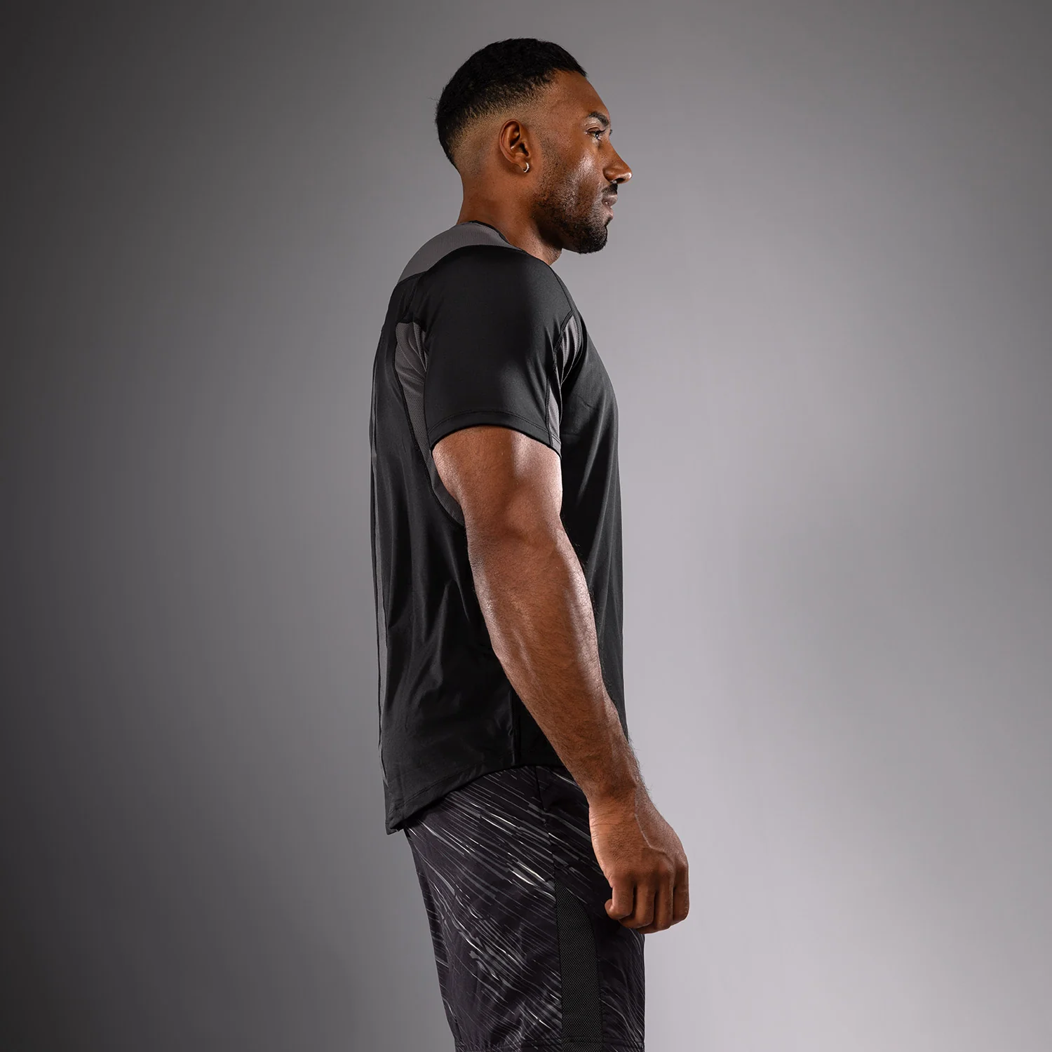 Venum Rapid Dry-Tech Shirt - Black/Storm Grey - Image 4