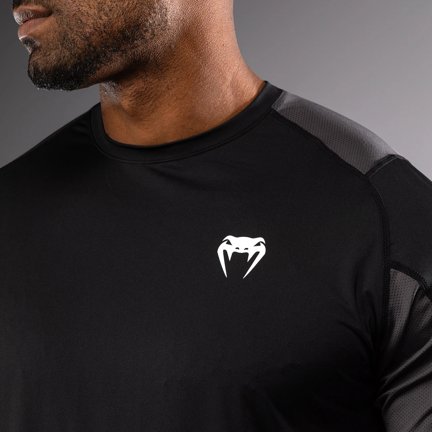 Venum Rapid Dry-Tech Shirt - Black/Storm Grey - Image 5