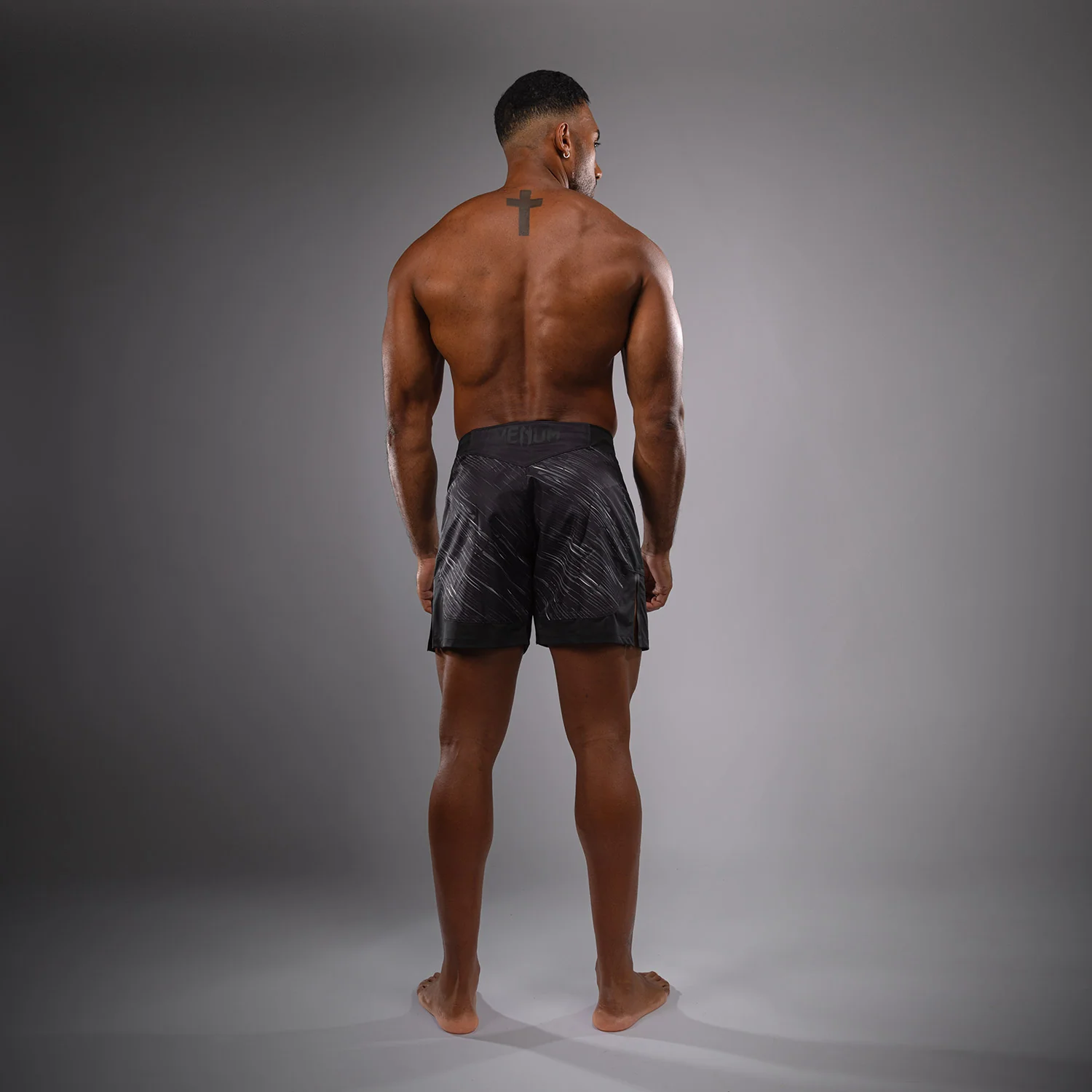 Venum Rapid Light Fight Shorts - Black/Storm Grey - Image 3