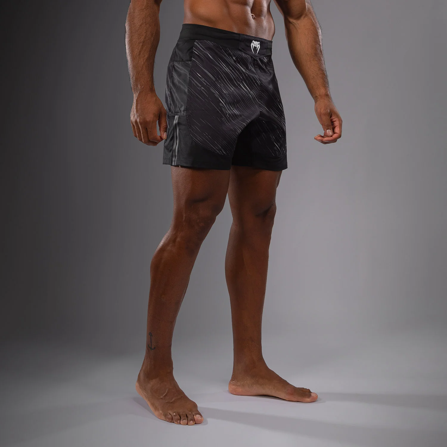Venum Rapid Light Fight Shorts - Black/Storm Grey - Image 5