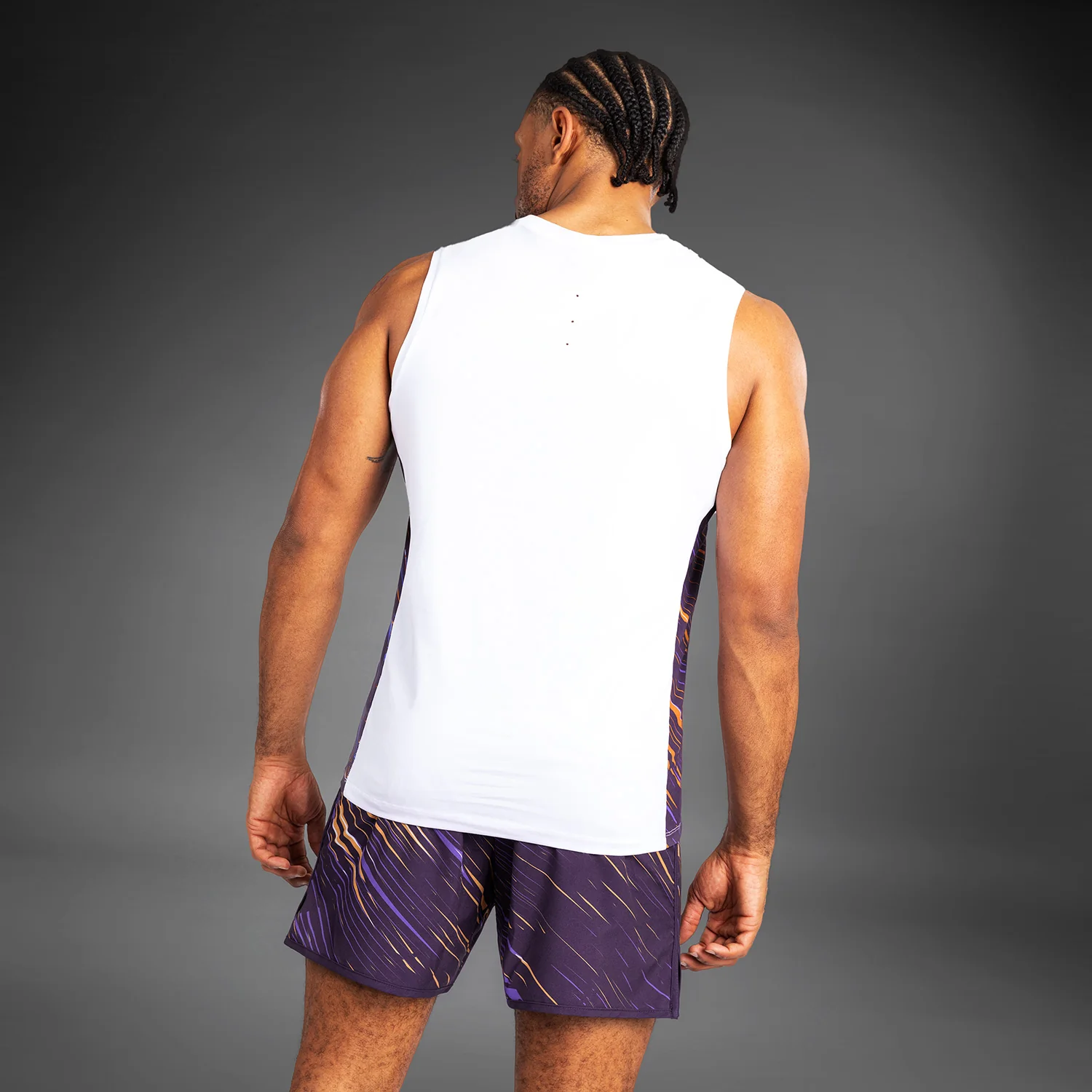 Venum Rapid Men’s Tank Top - White/Deep Purple - Image 4
