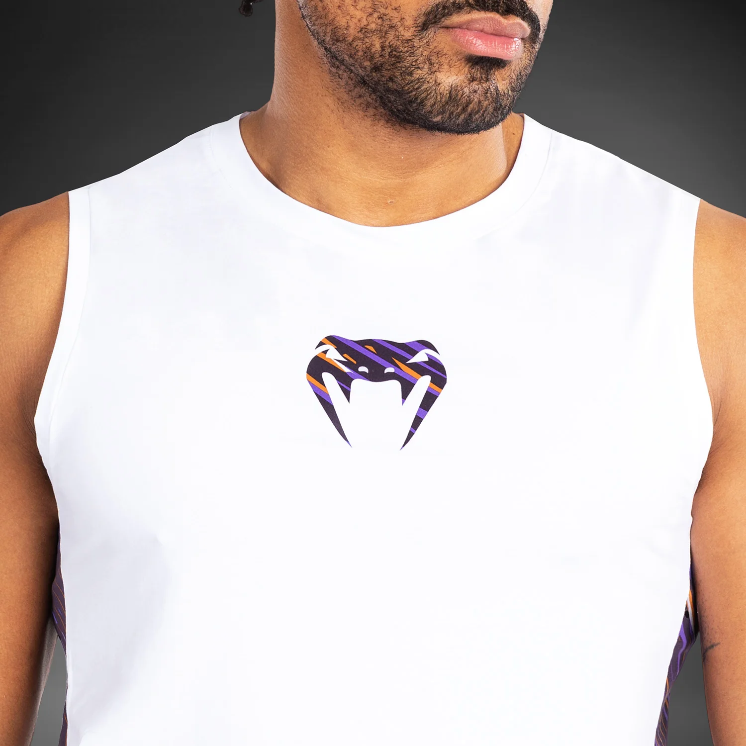 Venum Rapid Men’s Tank Top - White/Deep Purple - Image 5