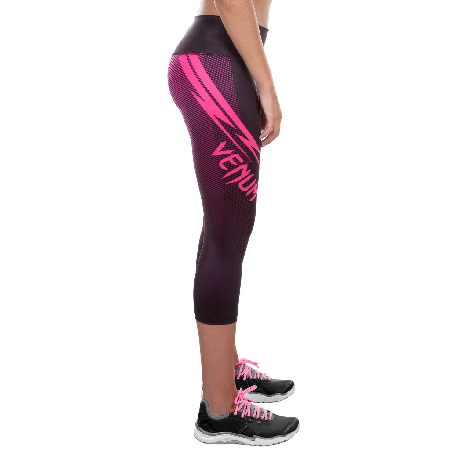 Venum Razor Leggings - Black/Pink - Image 4