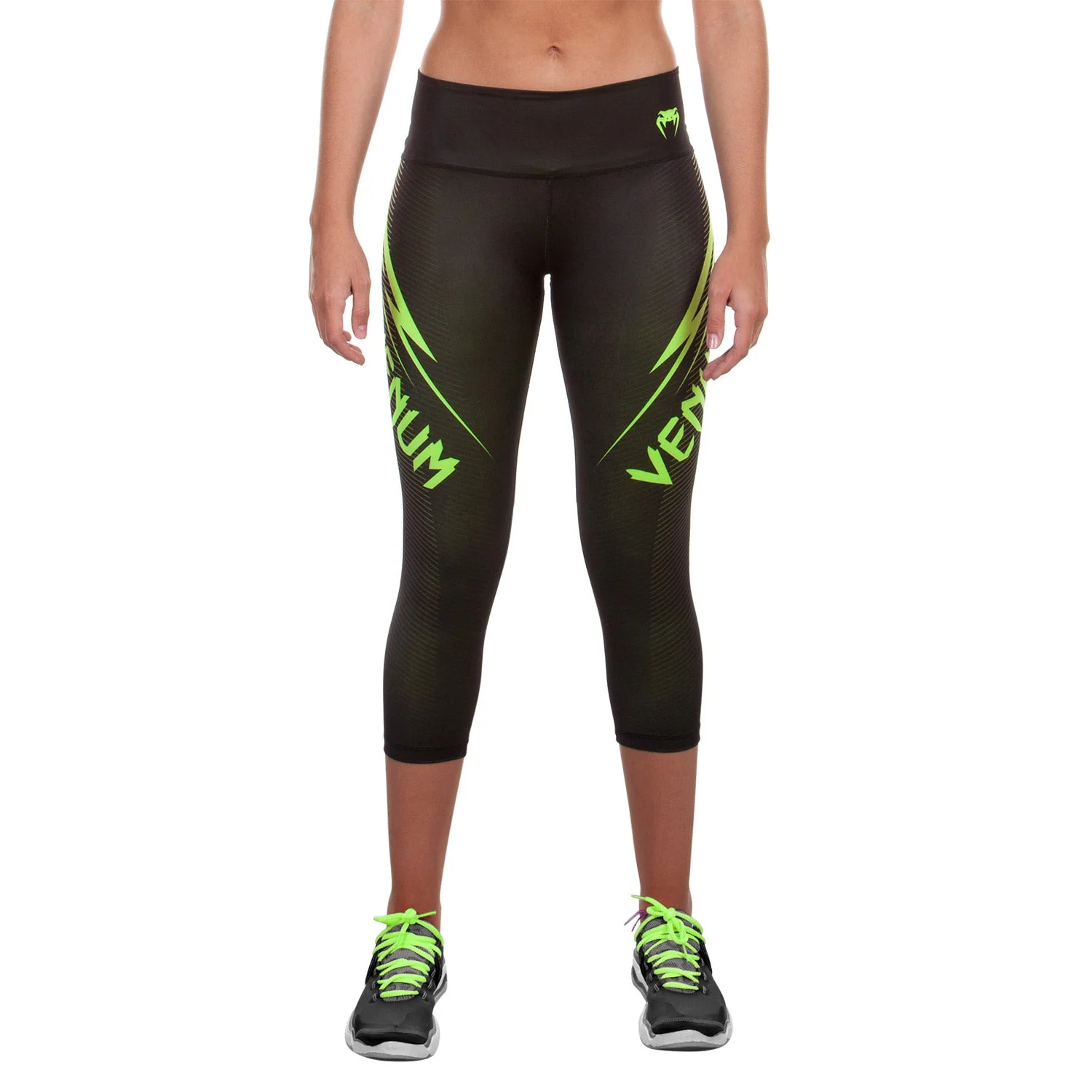 Venum Razor Leggings - Black/Yellow - Image 2