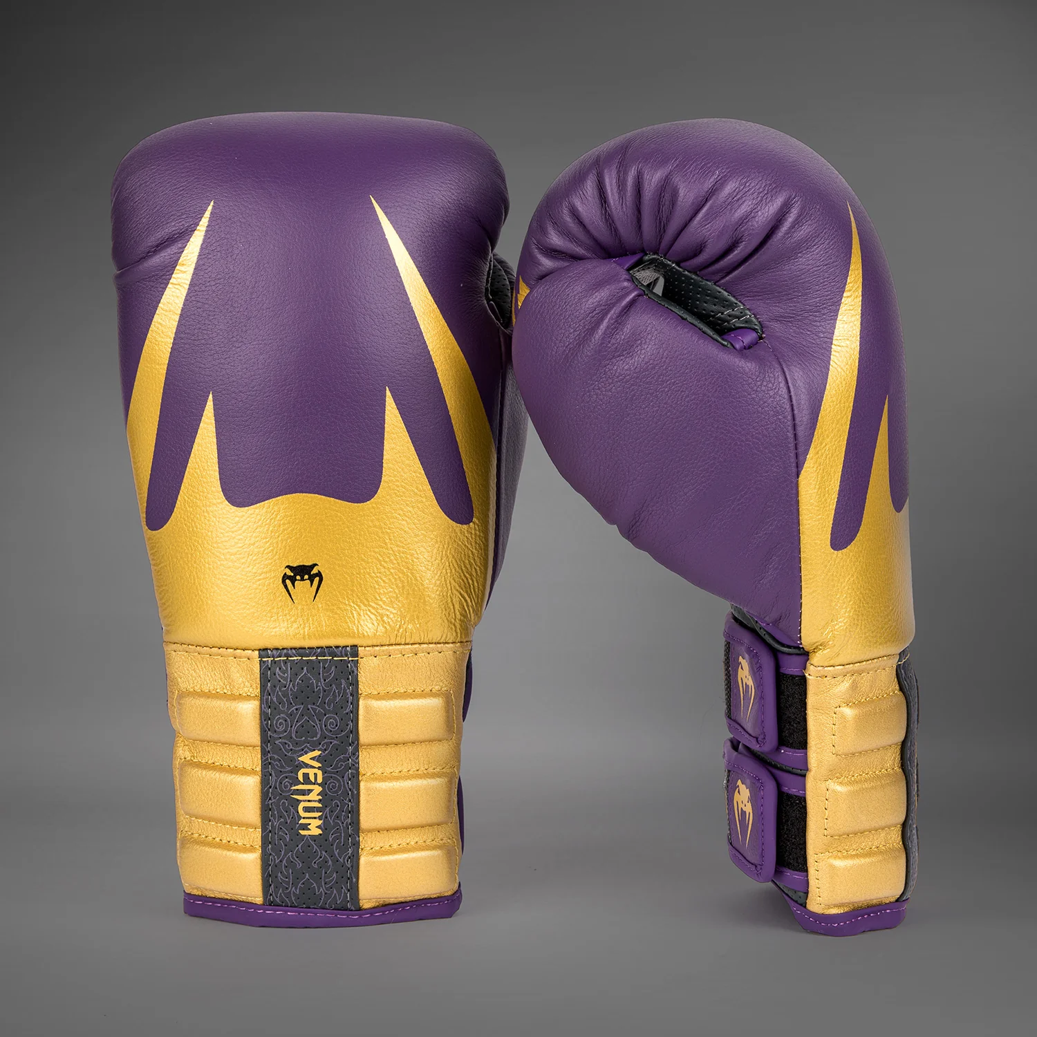 Venum Reverso Boxing Gloves - Dark Purple/Gold - Image 2