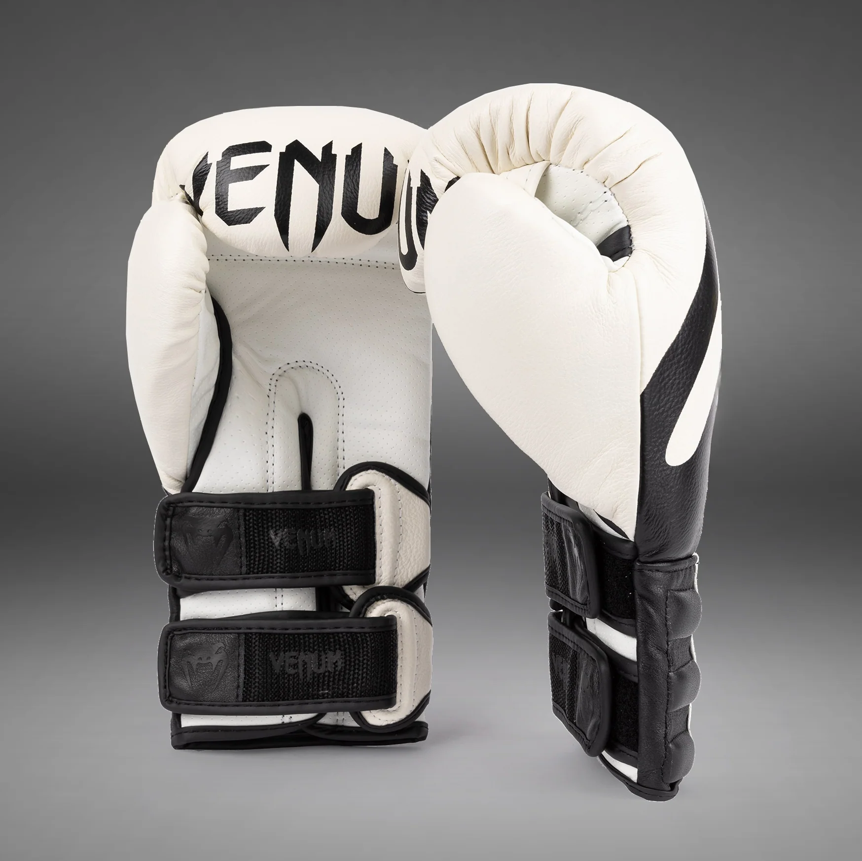 Venum Reverso Boxing Gloves - Snow White/Black - Image 4