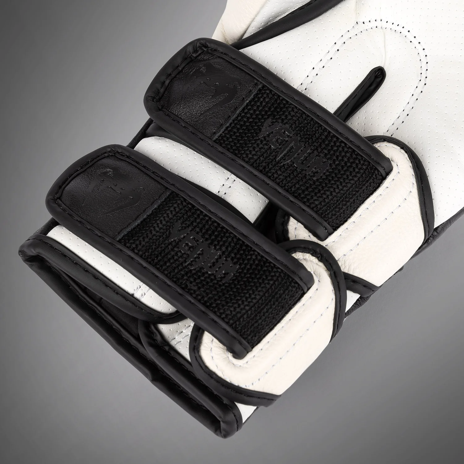 Venum Reverso Boxing Gloves - Snow White/Black - Image 5