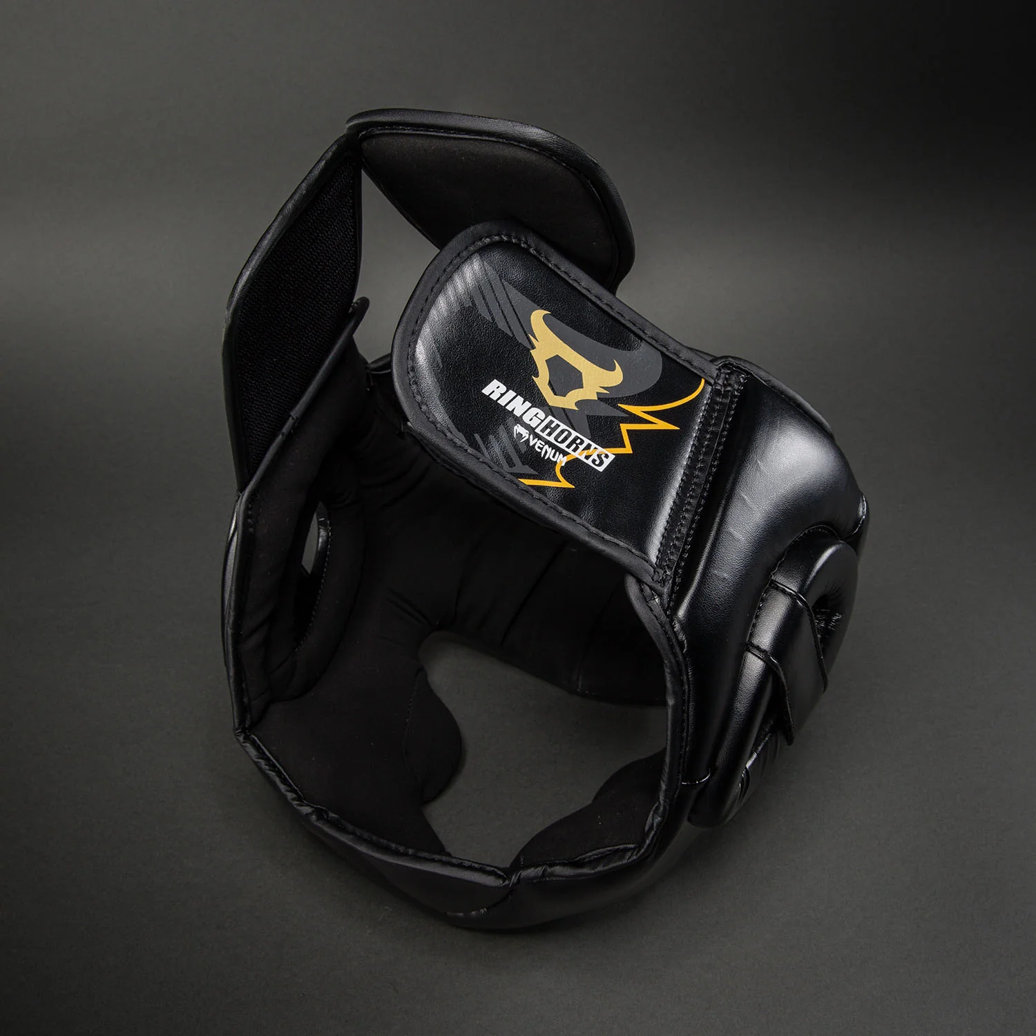 Venum Ringhorns Charger Headgear - Black/Gold - Image 4